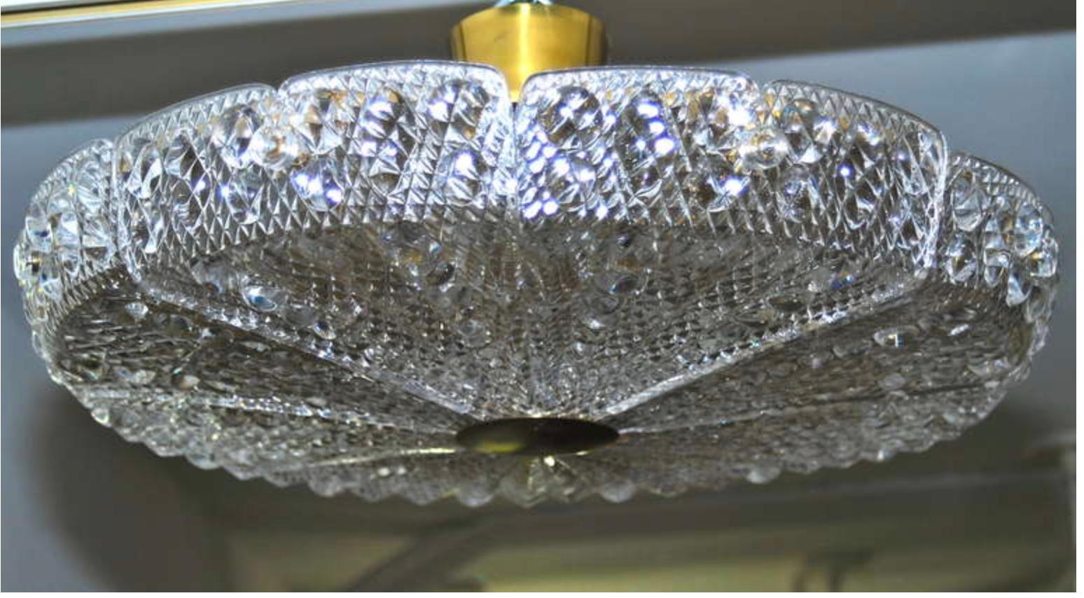 Svedese Una coppia di lampade da soffitto di Orrefors in vendita