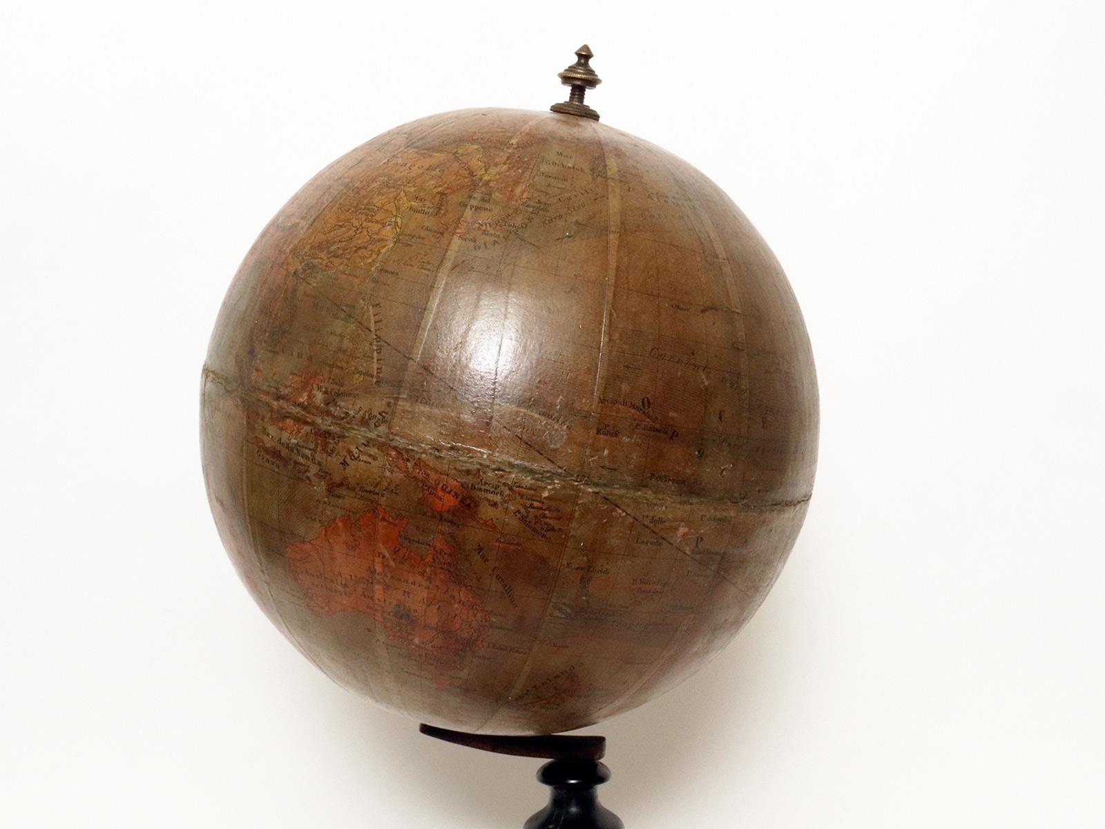A pair of celestial and terrestrial globes, E.Pini, Gussoni & Dotti, Italy 1892. For Sale 9