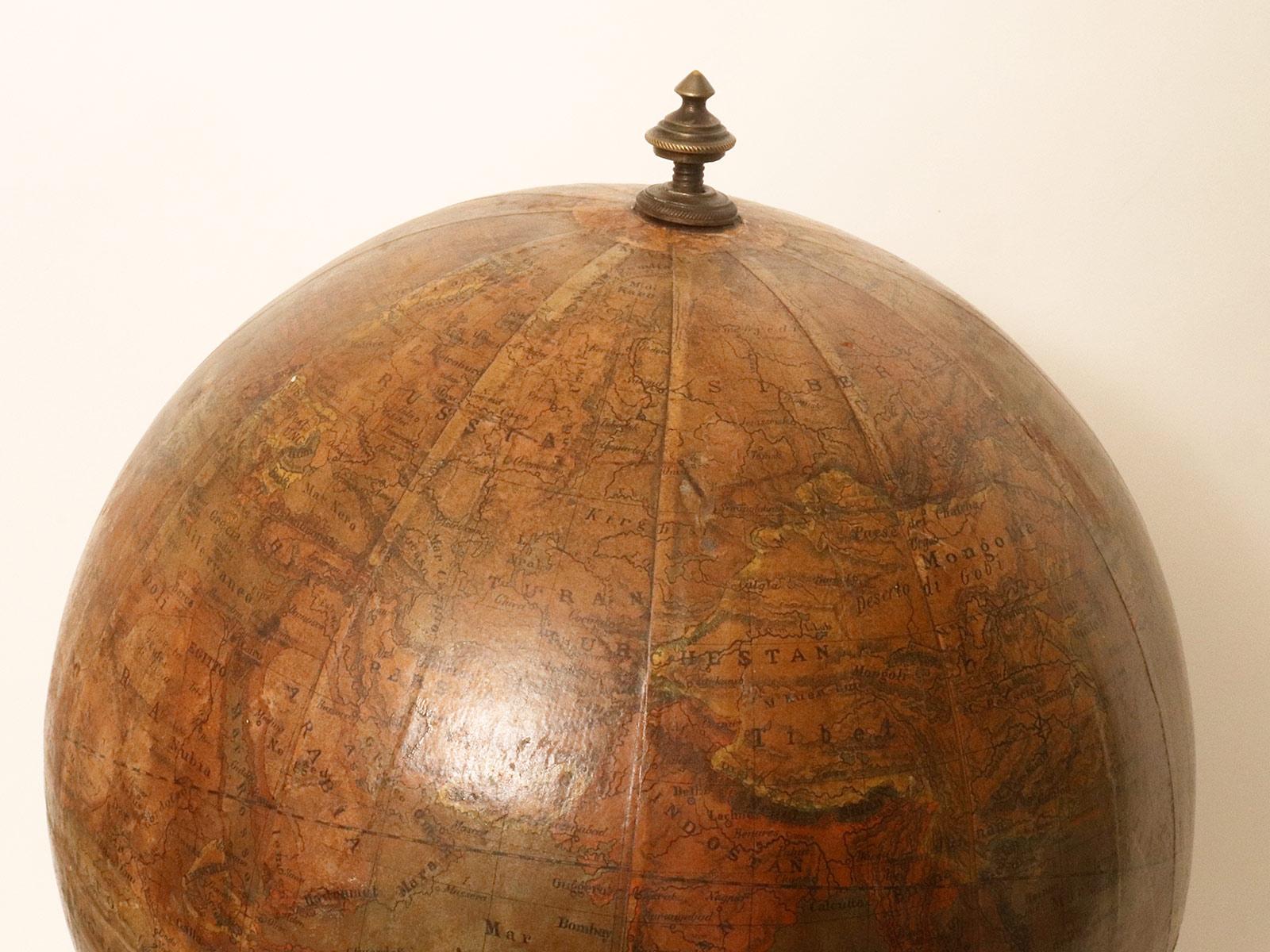 A pair of celestial and terrestrial globes, E.Pini, Gussoni & Dotti, Italy 1892. For Sale 12