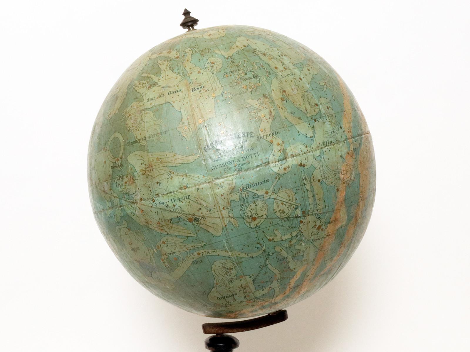 A pair of celestial and terrestrial globes, E.Pini, Gussoni & Dotti, Italy 1892. In Good Condition For Sale In Milan, IT