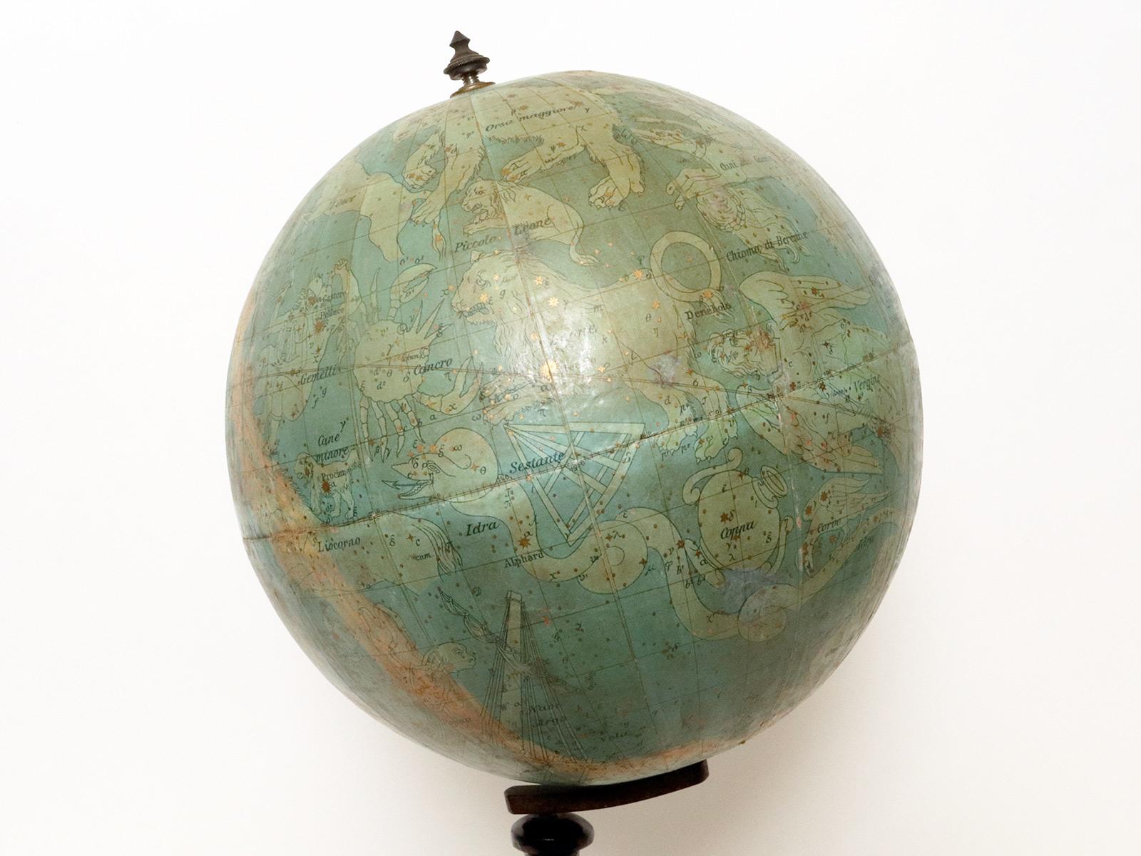 A pair of celestial and terrestrial globes, E.Pini, Gussoni & Dotti, Italy 1892. For Sale 1