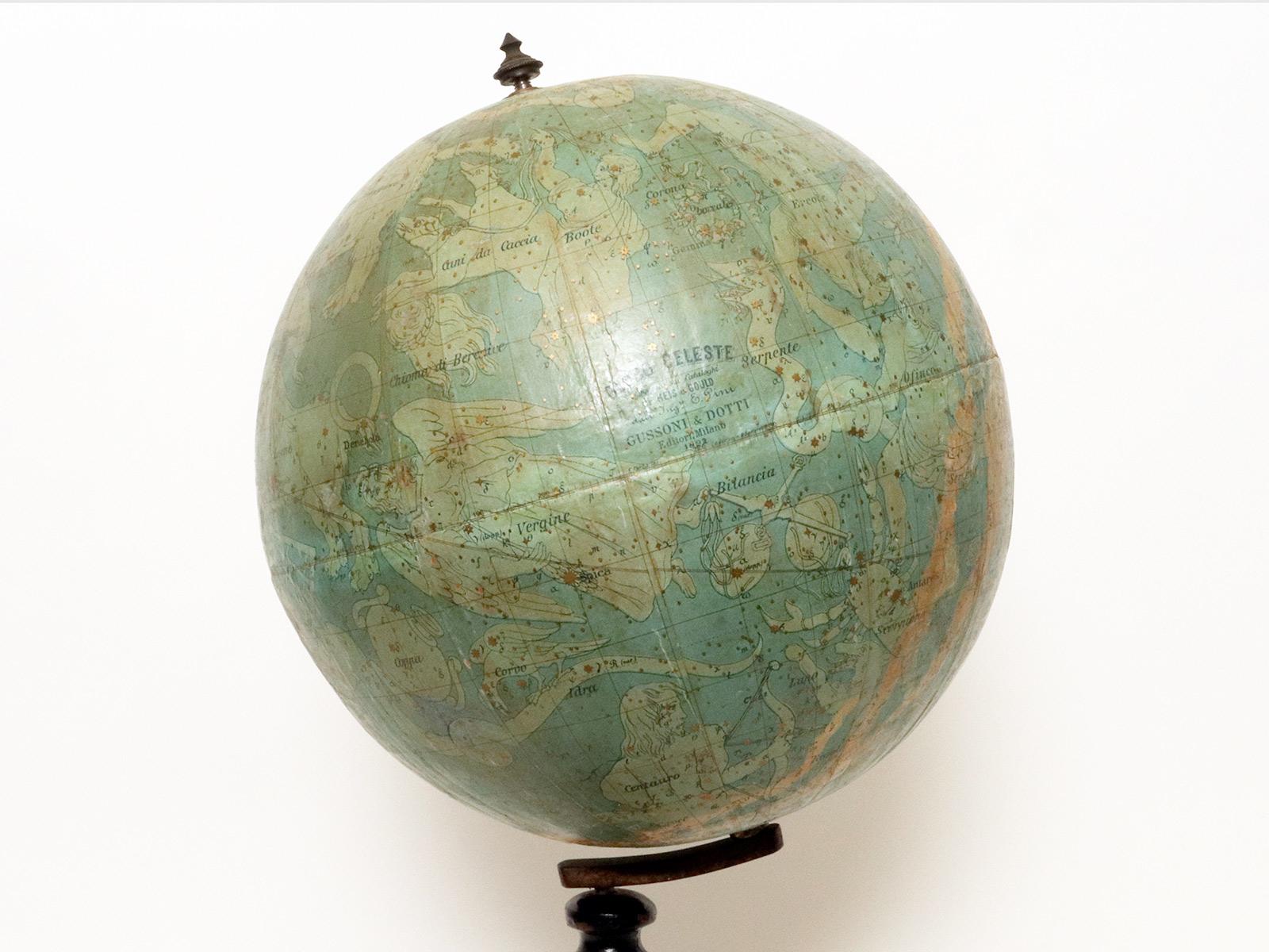 A pair of celestial and terrestrial globes, E.Pini, Gussoni & Dotti, Italy 1892. For Sale 2