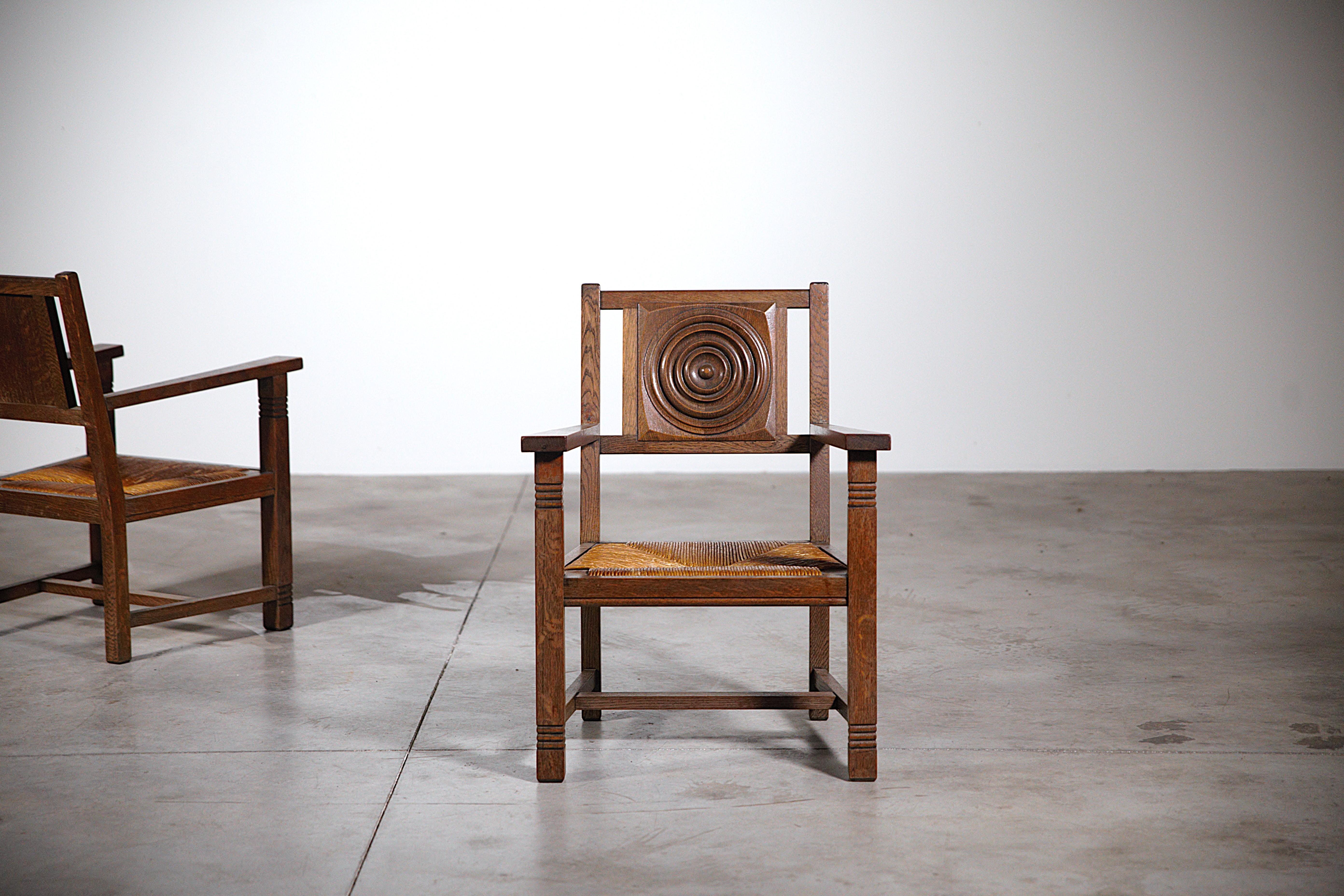 A Pair of Celtic Armchairs by 