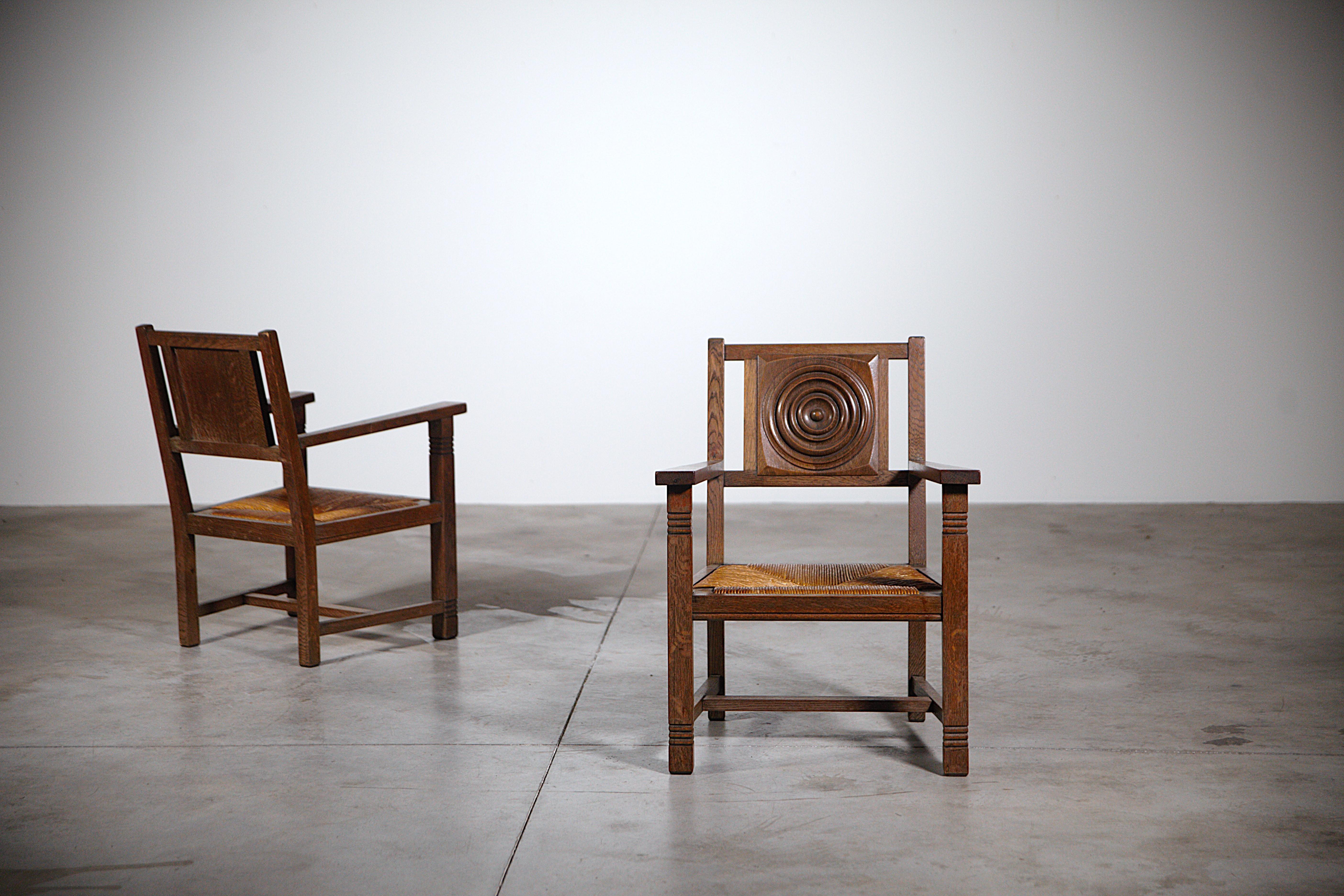 A Pair of Celtic Armchairs by 