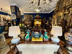 A pair of Ceramic and Brass Artichoke Table Lamps, 1970's