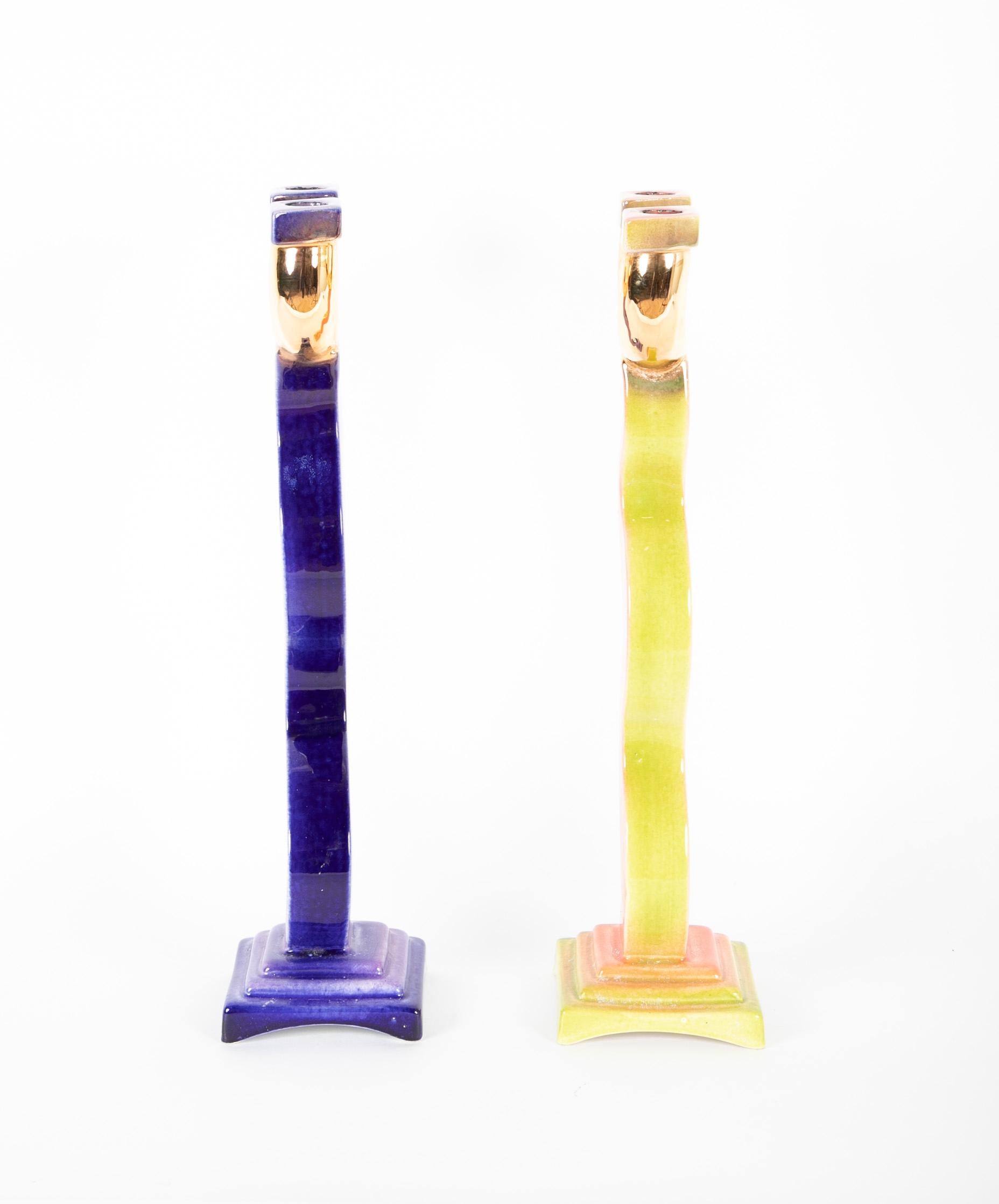 Modern A Pair of Ceramic Candlesticks of Jesper Packness