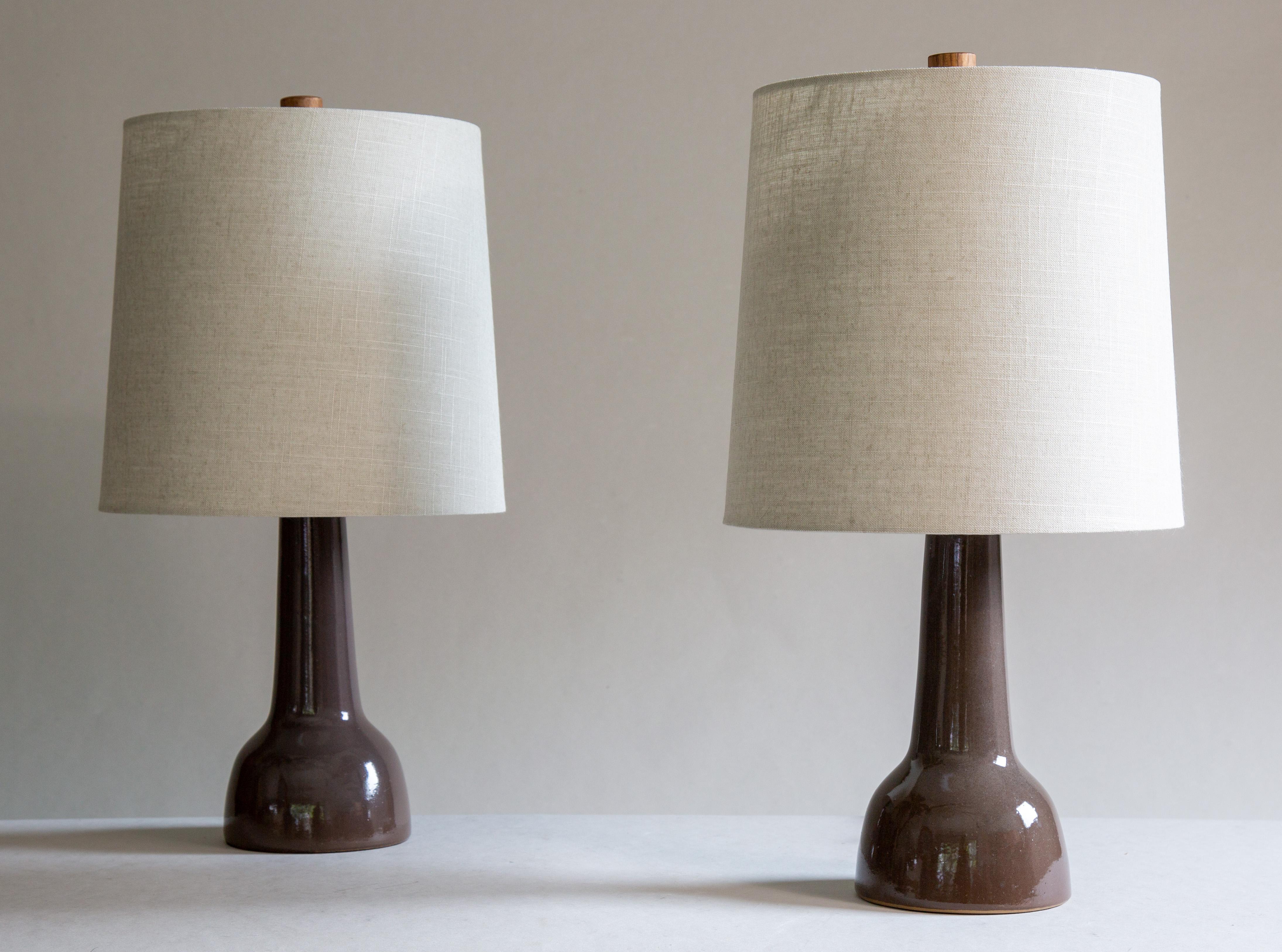 Pair of Ceramic Jane and Gordon Martz Lamps for Marshall Studios M209 Mid Cent. In Good Condition In St.Petersburg, FL