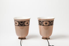 Paire de lampes en céramique attribuée à Jean Luce:: circa 1930:: période Art Déco