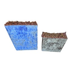 Ein Paar Keramikskulpturen von Elio Schiavon (1925-2004), Padua