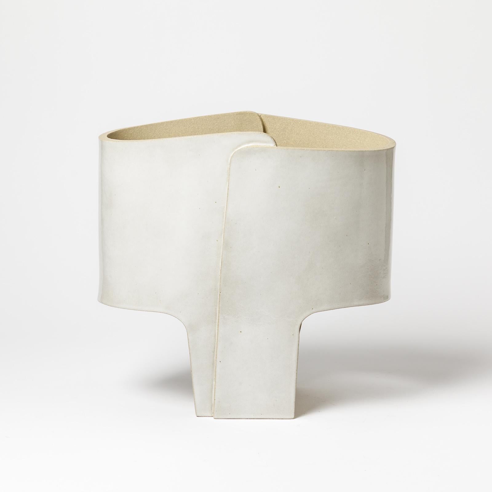 Paar Keramik-Tischlampen mit Glasurdekoration von Denis Castaing, 2020 im Angebot 1