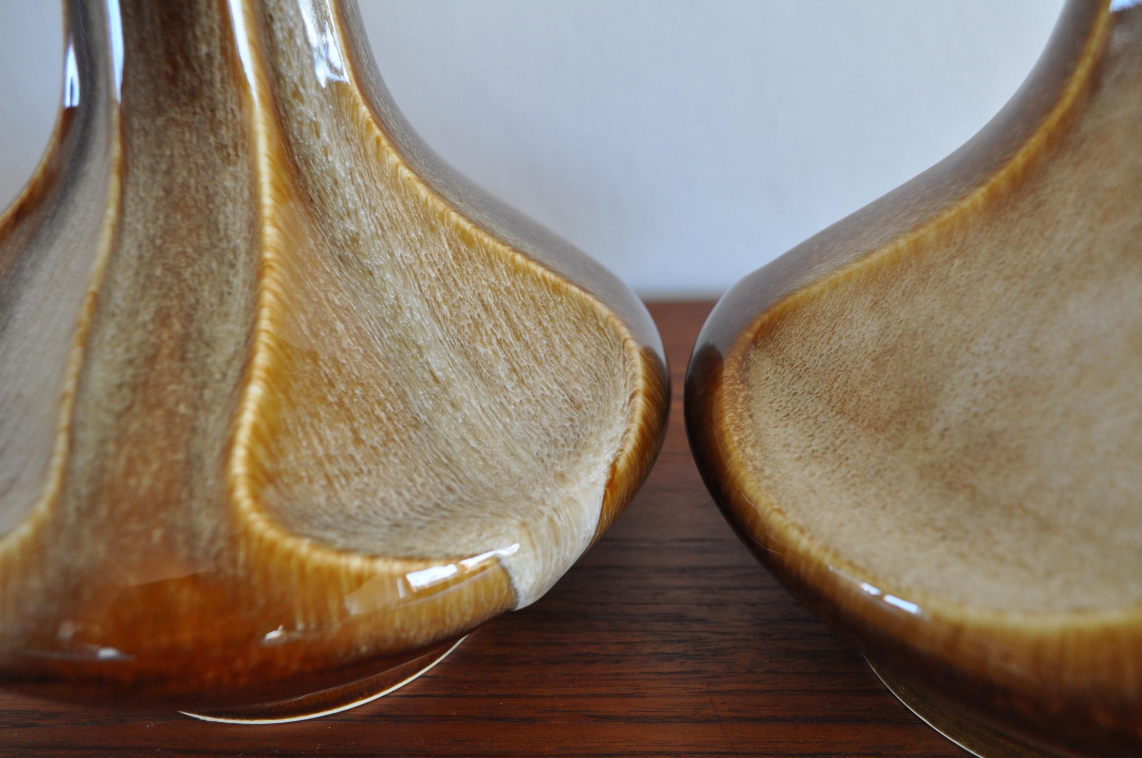 Danish Pair of Ceramic Table Lamps by Einar Johansen for Søholm, Denmark