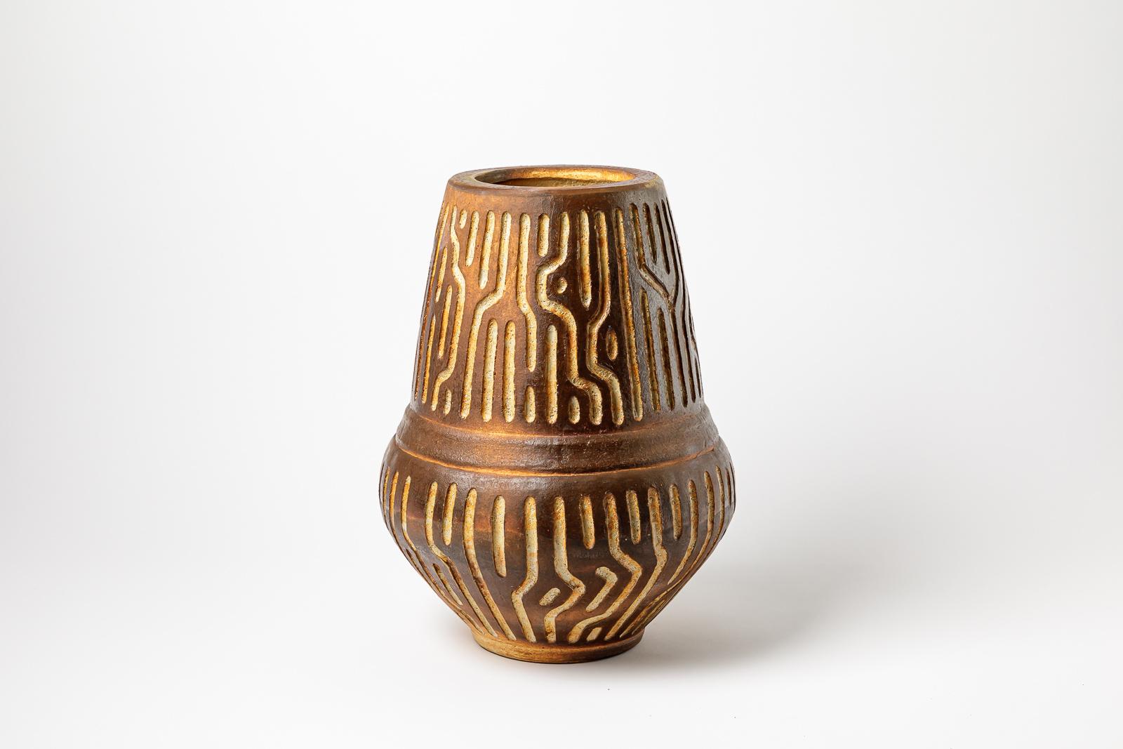 Ein Paar Keramikvasen von Guieba, mit geometrischem Dekor, 2022 im Angebot 6