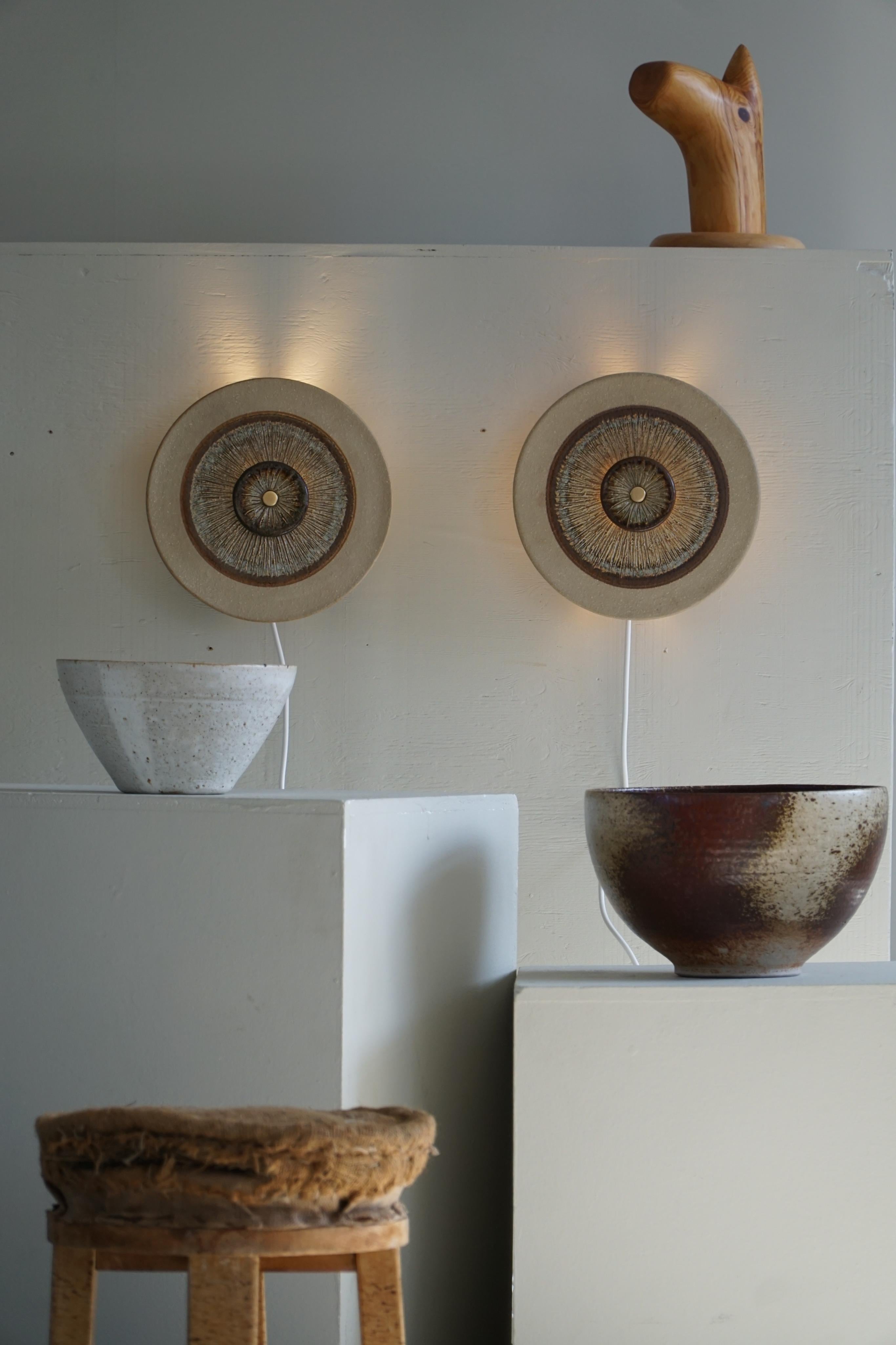 Pair of Ceramic Wall Sconce, Made by Axella, Midcentury, 1970s 5