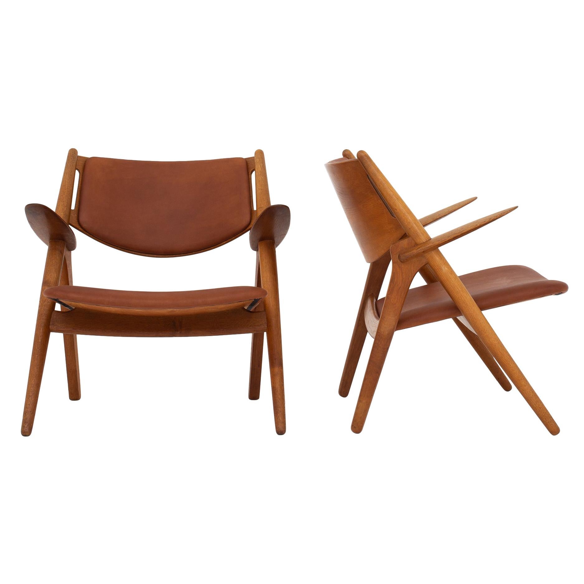 Pair of CH 28 Easy Chairs by Hans J. Wegner
