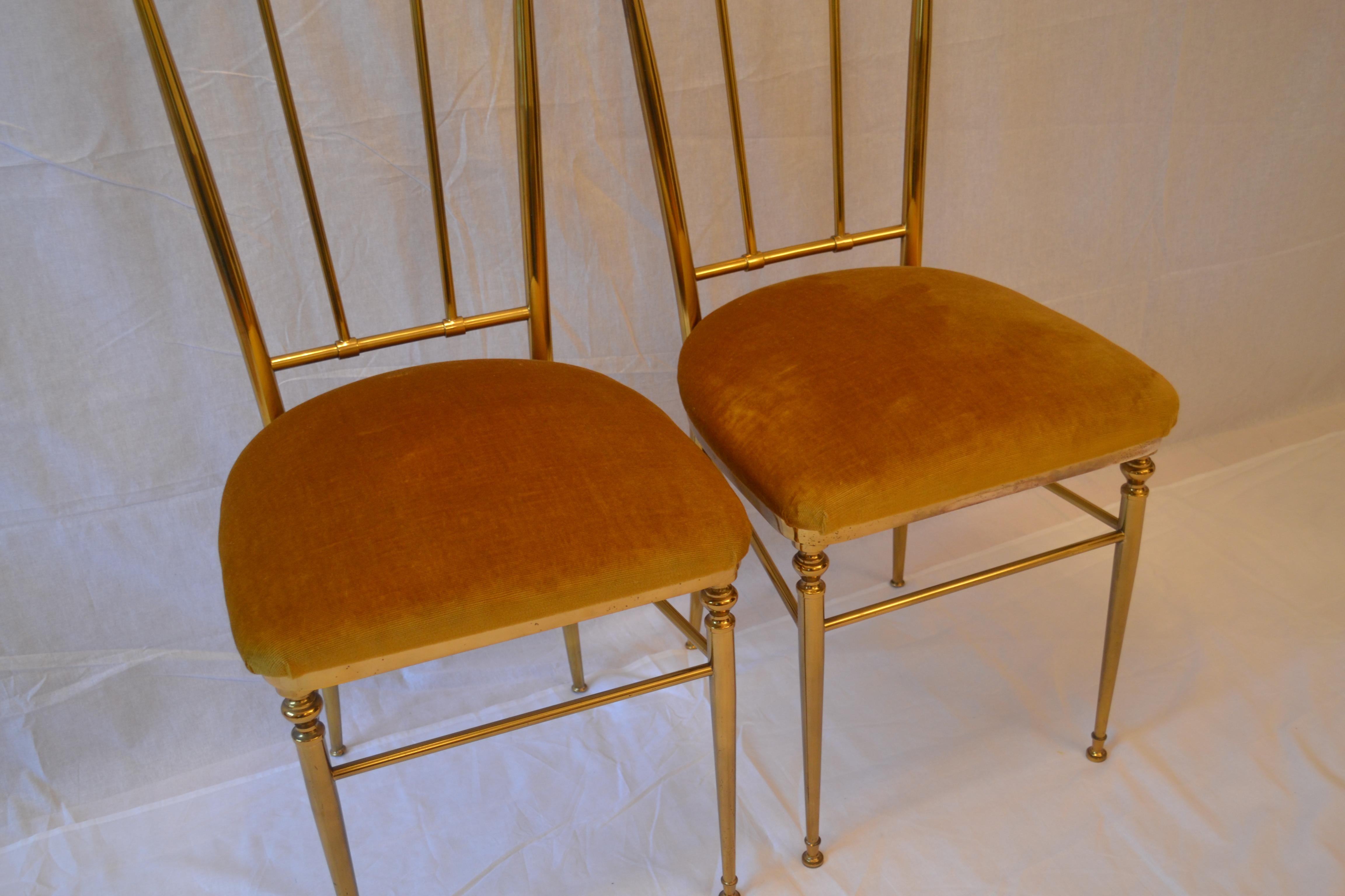 Pair of Chairs Chiavari, Italy, 1950s In Good Condition For Sale In Mazowieckie, PL