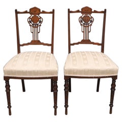 Una coppia di sedie, salotto esclusivo Edwardiano in mogano Boxwood Home Décor