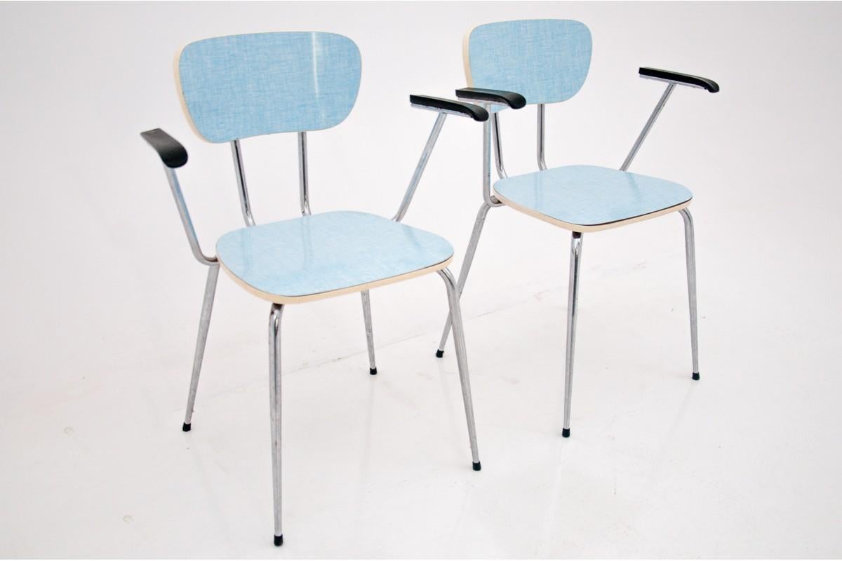 Late 20th Century A pair of chairs with armrests, Poland, 1970s For Sale