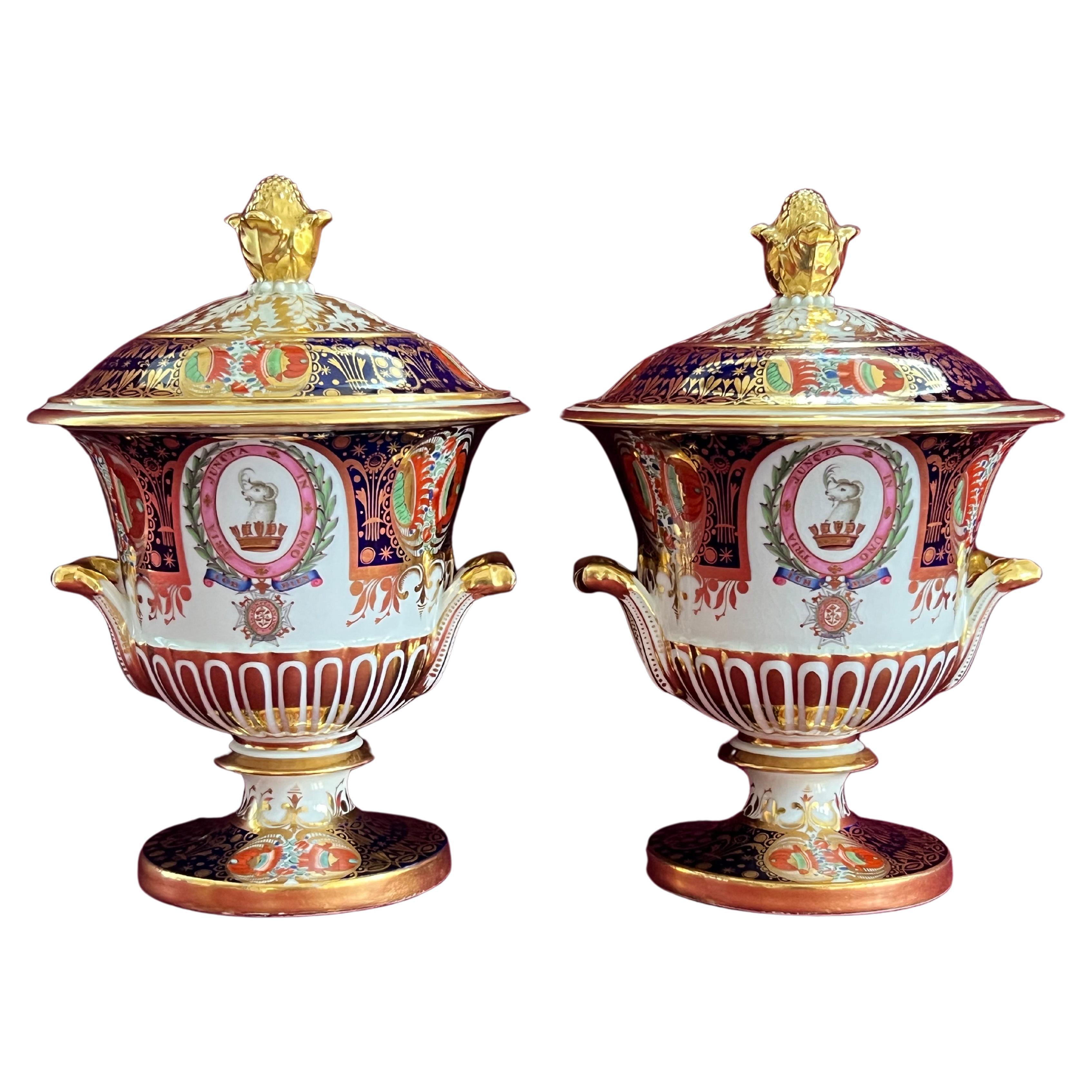 A pair of Chamberlain Worcester Sir James Yeo Service Tureens c.1815 For Sale