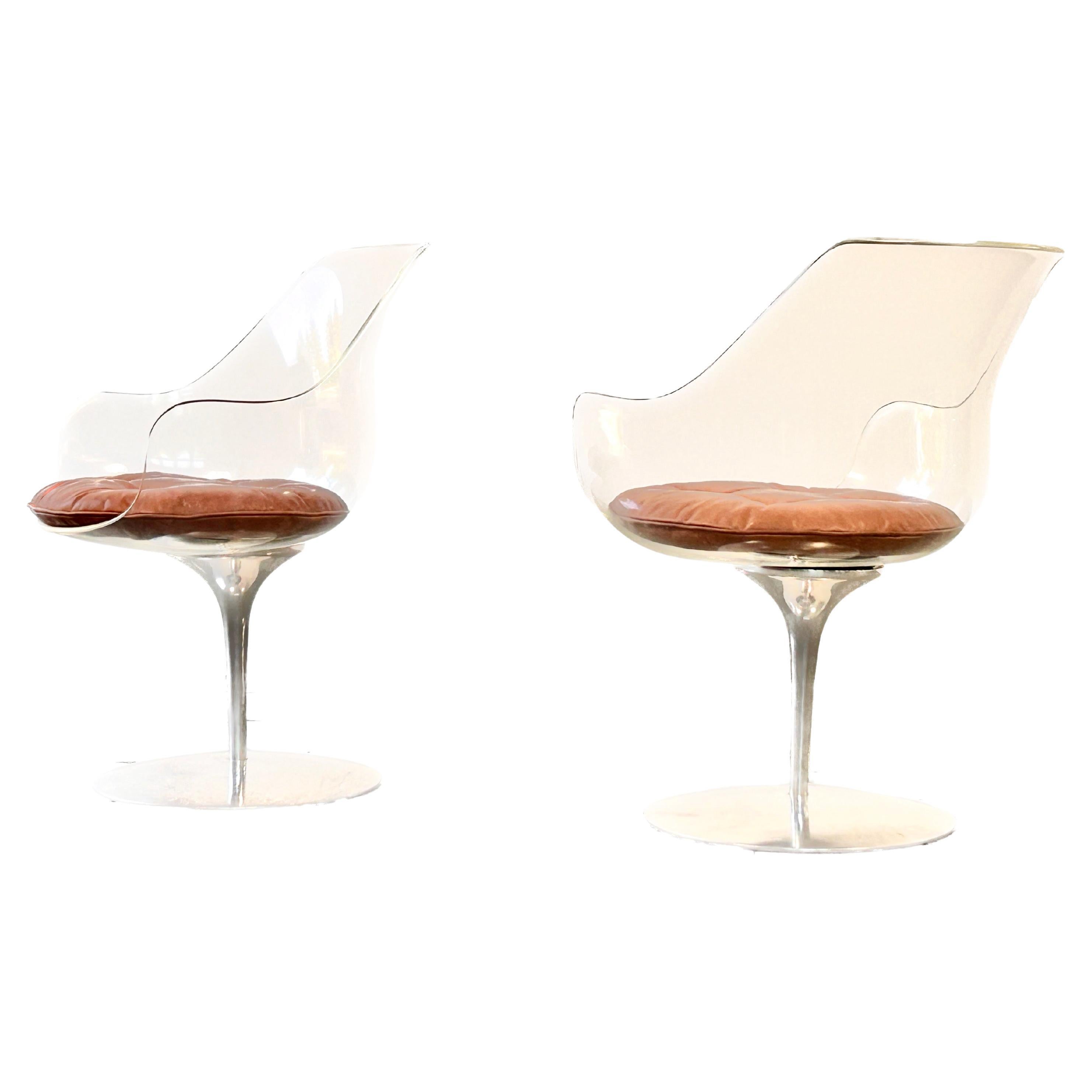 A pair of Champagner chairs by Estelle & Ervine Laverne for Formes Nouvelles