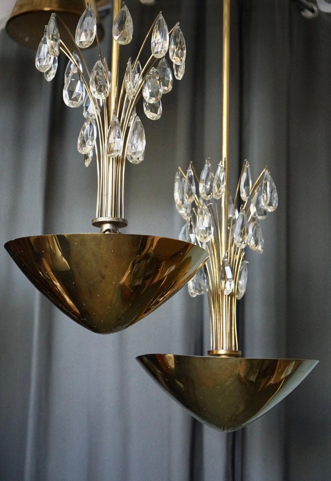 Finnish Pair of Chandeliers by Lisa Johansson-Pape For Sale