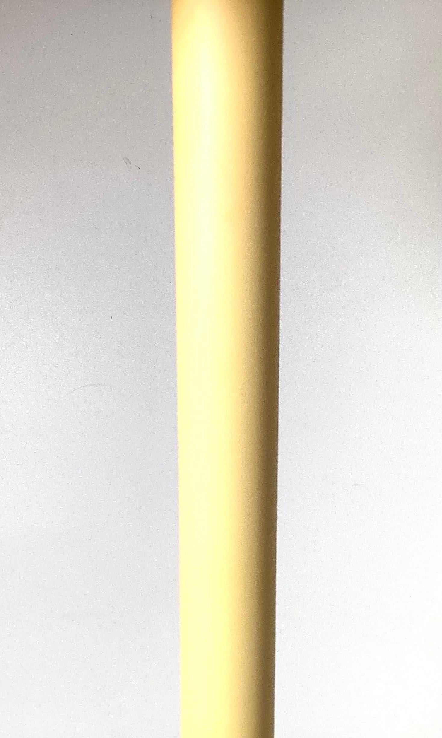A Pair of Chapman Tall Buffet Cast Brass Table Lamps with Original Black Shades In Excellent Condition In Lambertville, NJ