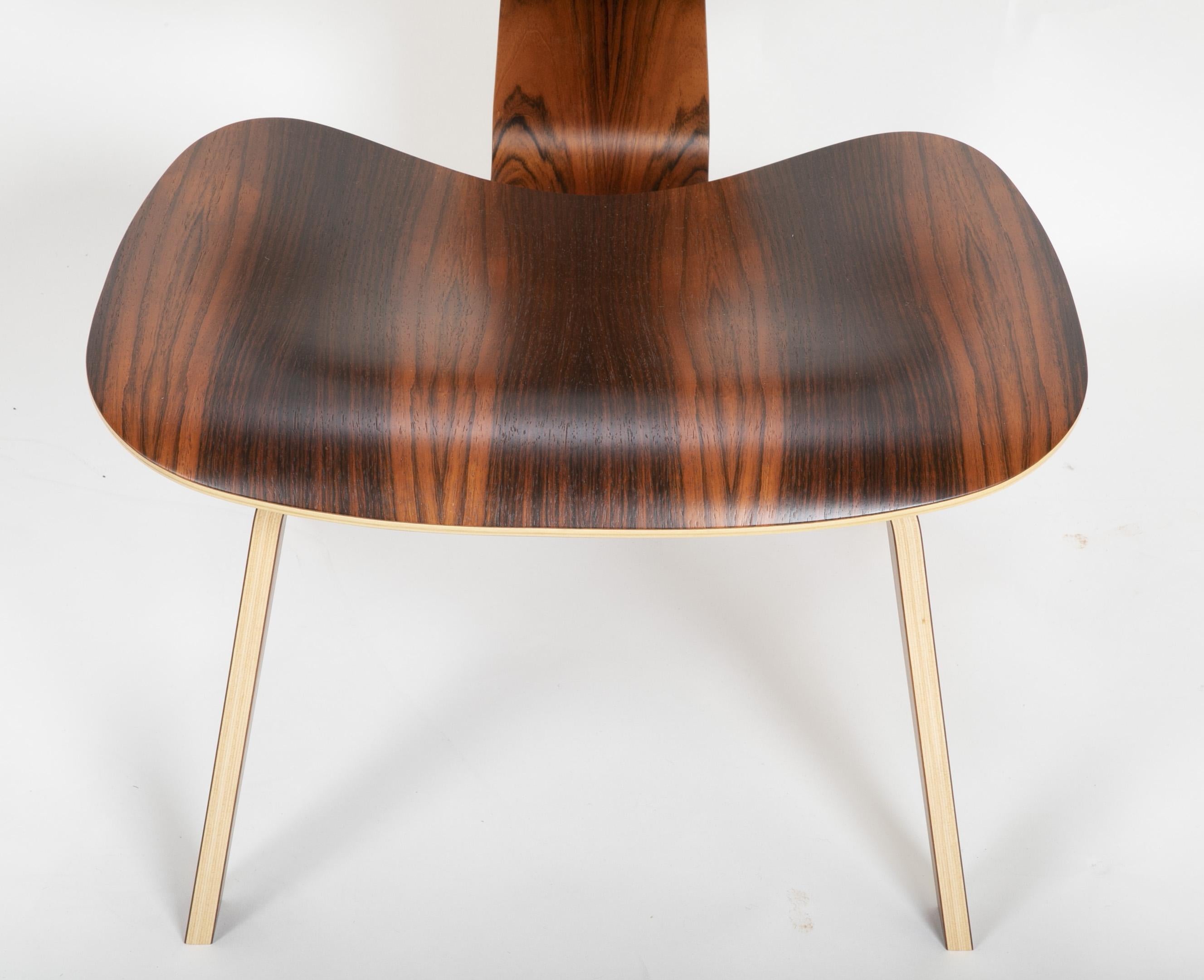 Late 20th Century Pair of Charles and Ray Eames, 50th Anniversary LCW Produced by Herman Miller 