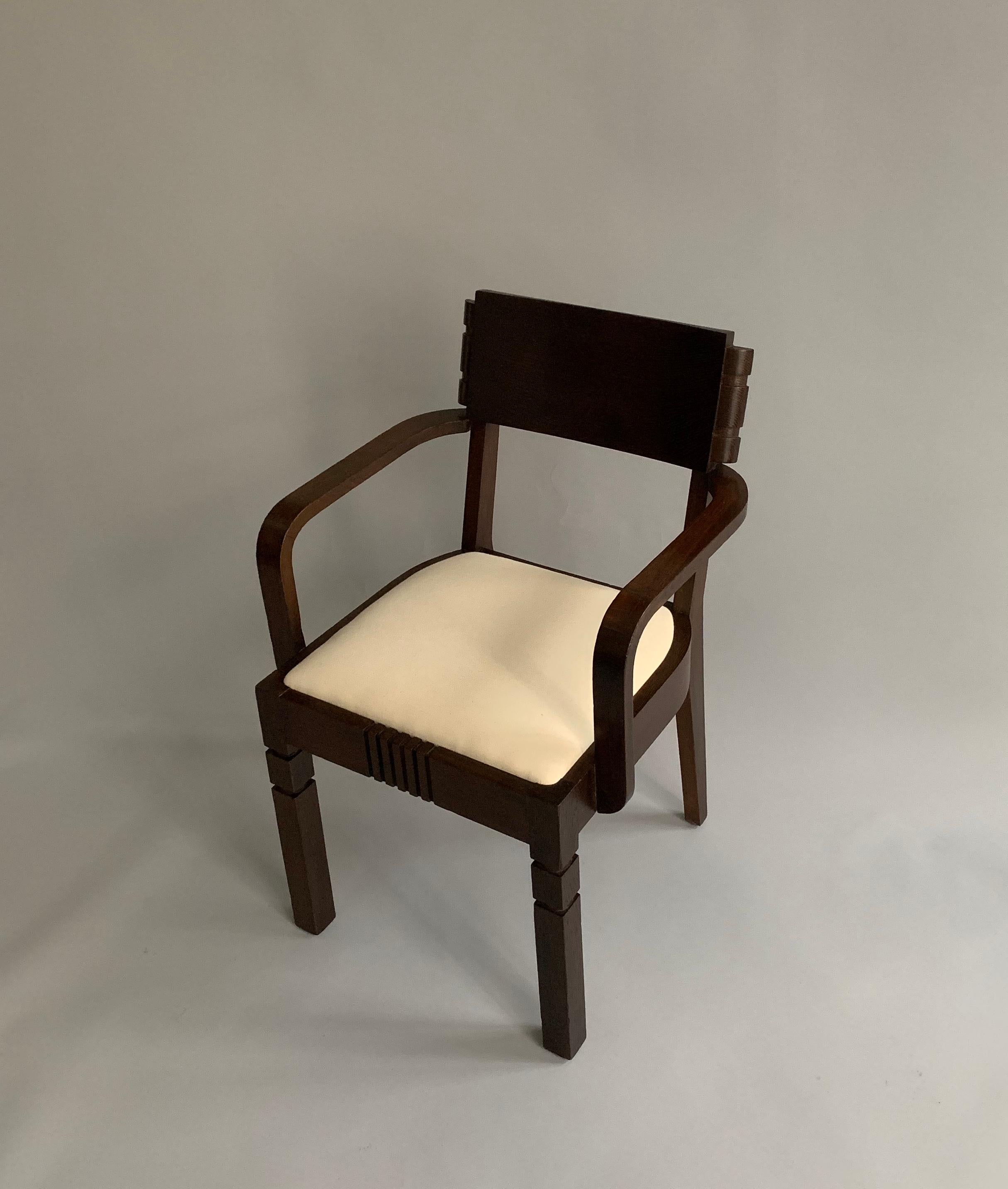 French Pair of Charles Dudouyt Armchairs For Sale