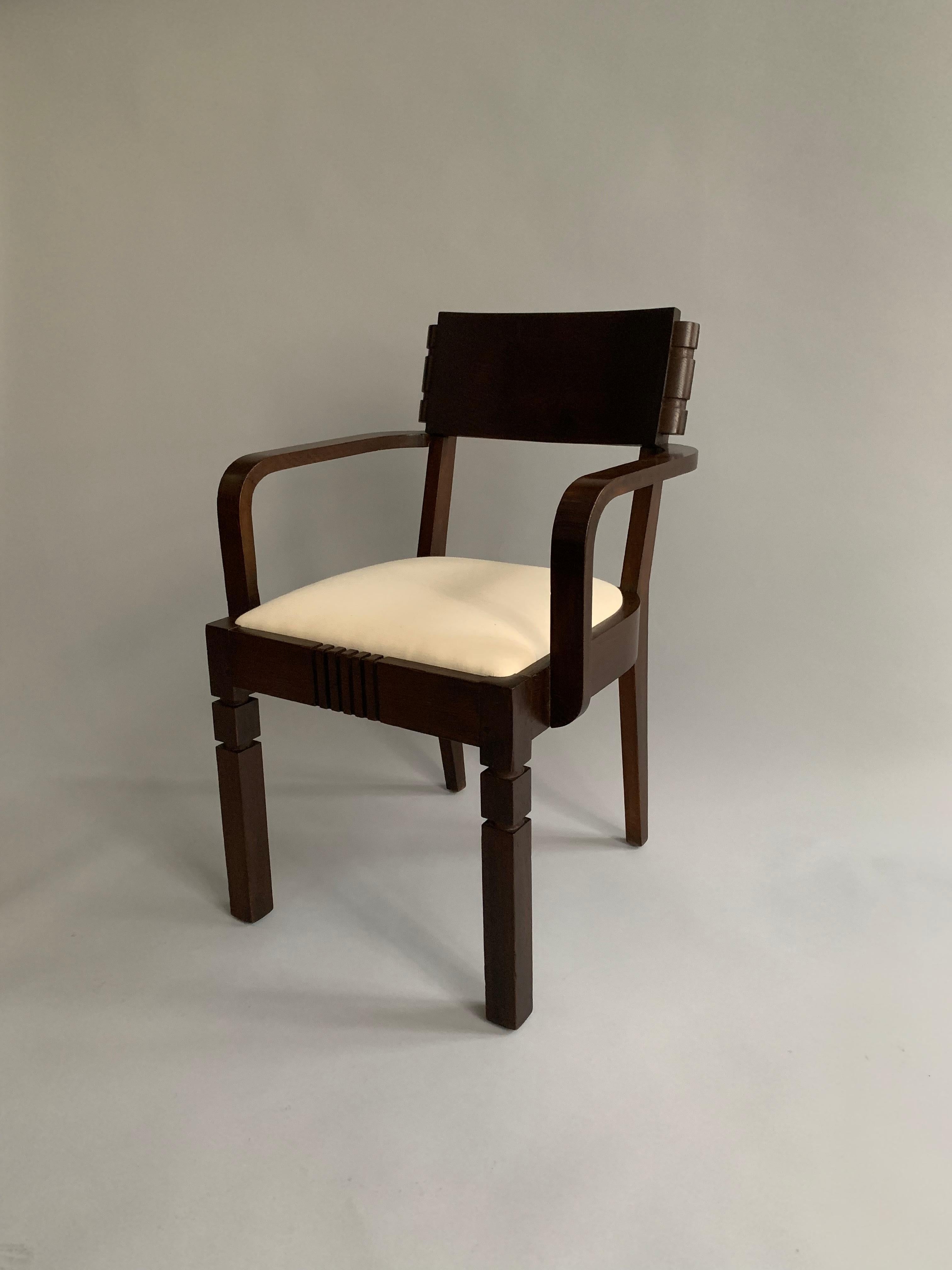 Pair of Charles Dudouyt Armchairs In Good Condition For Sale In New York, NY