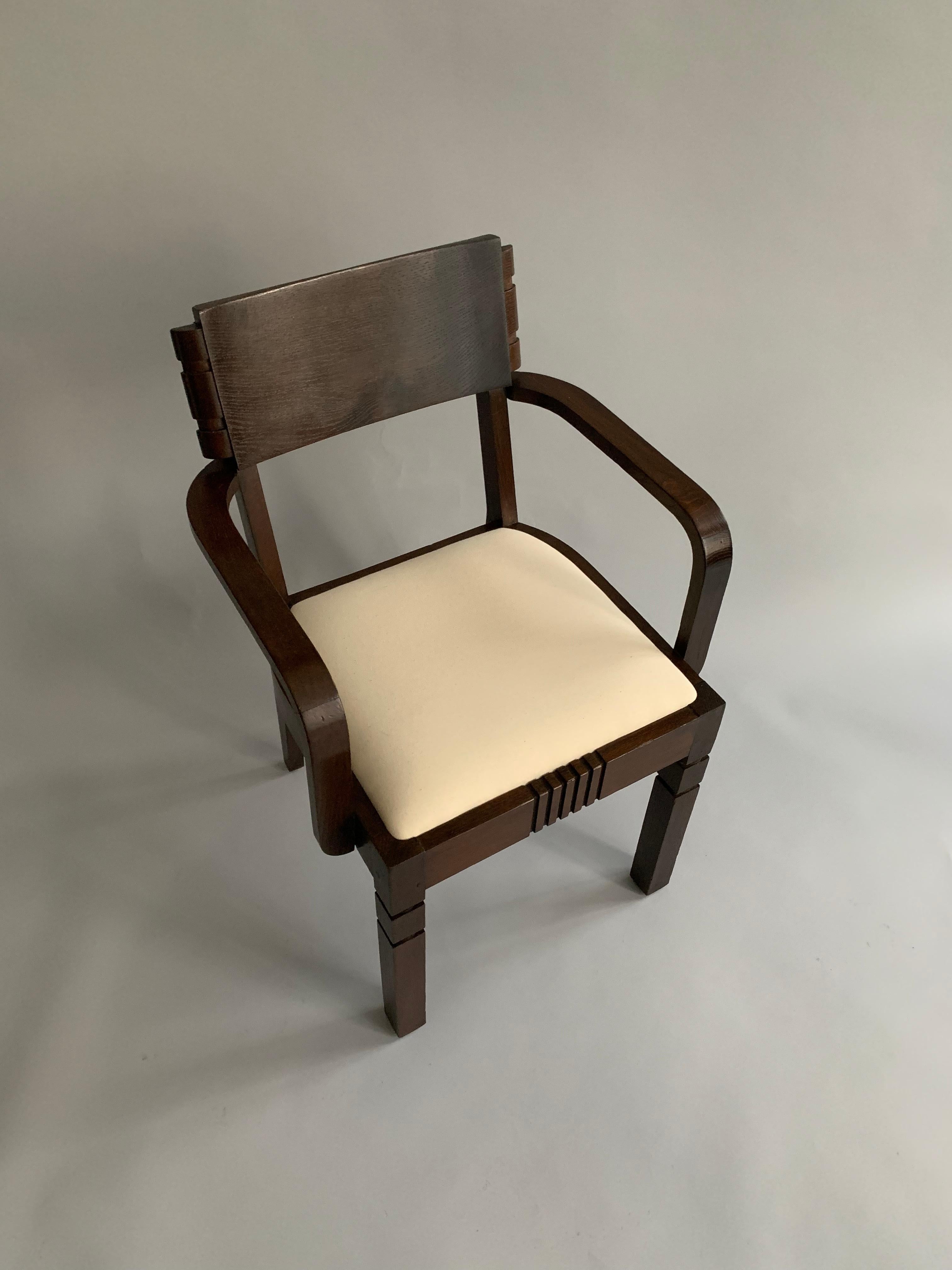 Mid-20th Century Pair of Charles Dudouyt Armchairs For Sale