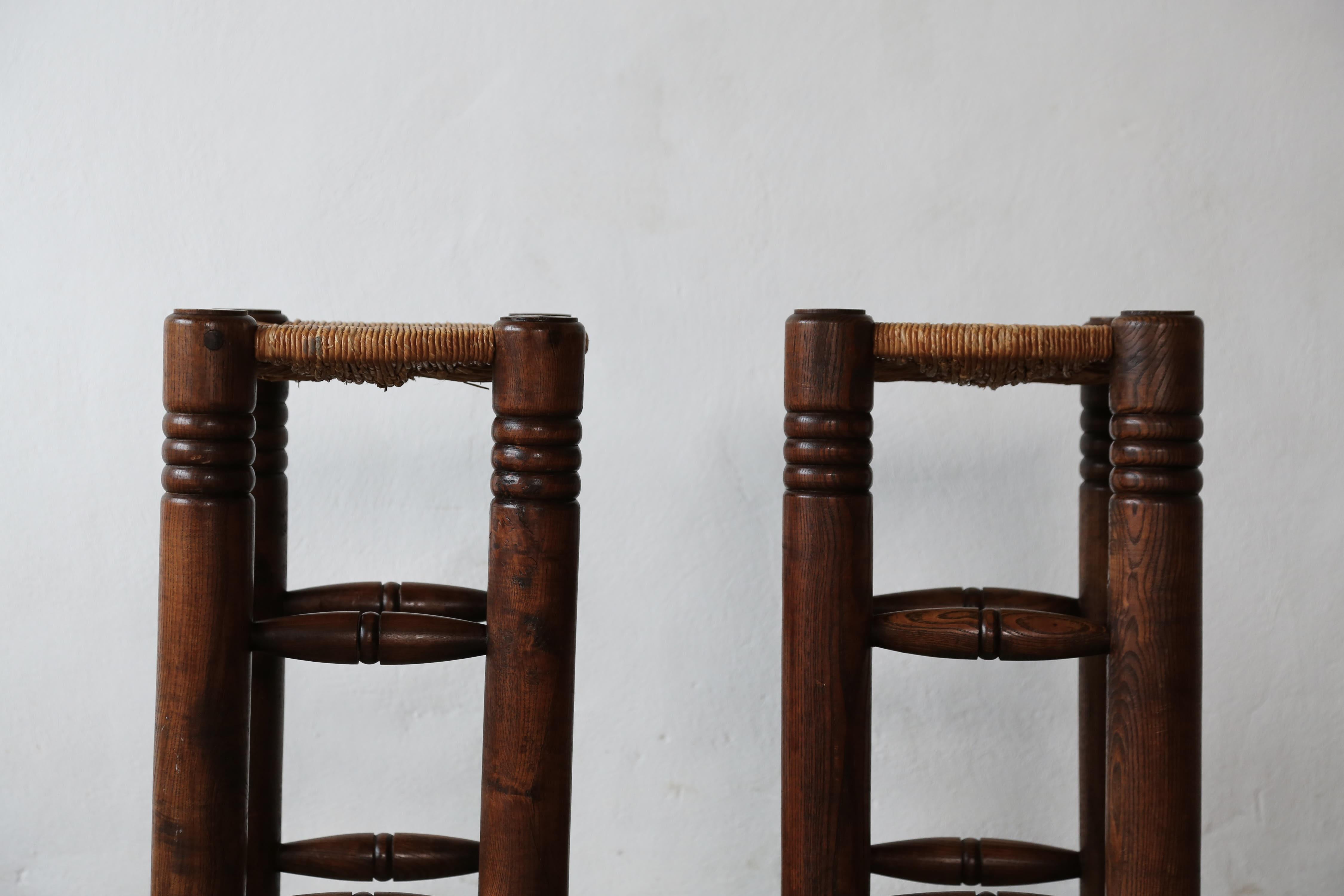 A Pair of Charles Dudouyt Stools, France, 1950s For Sale 4