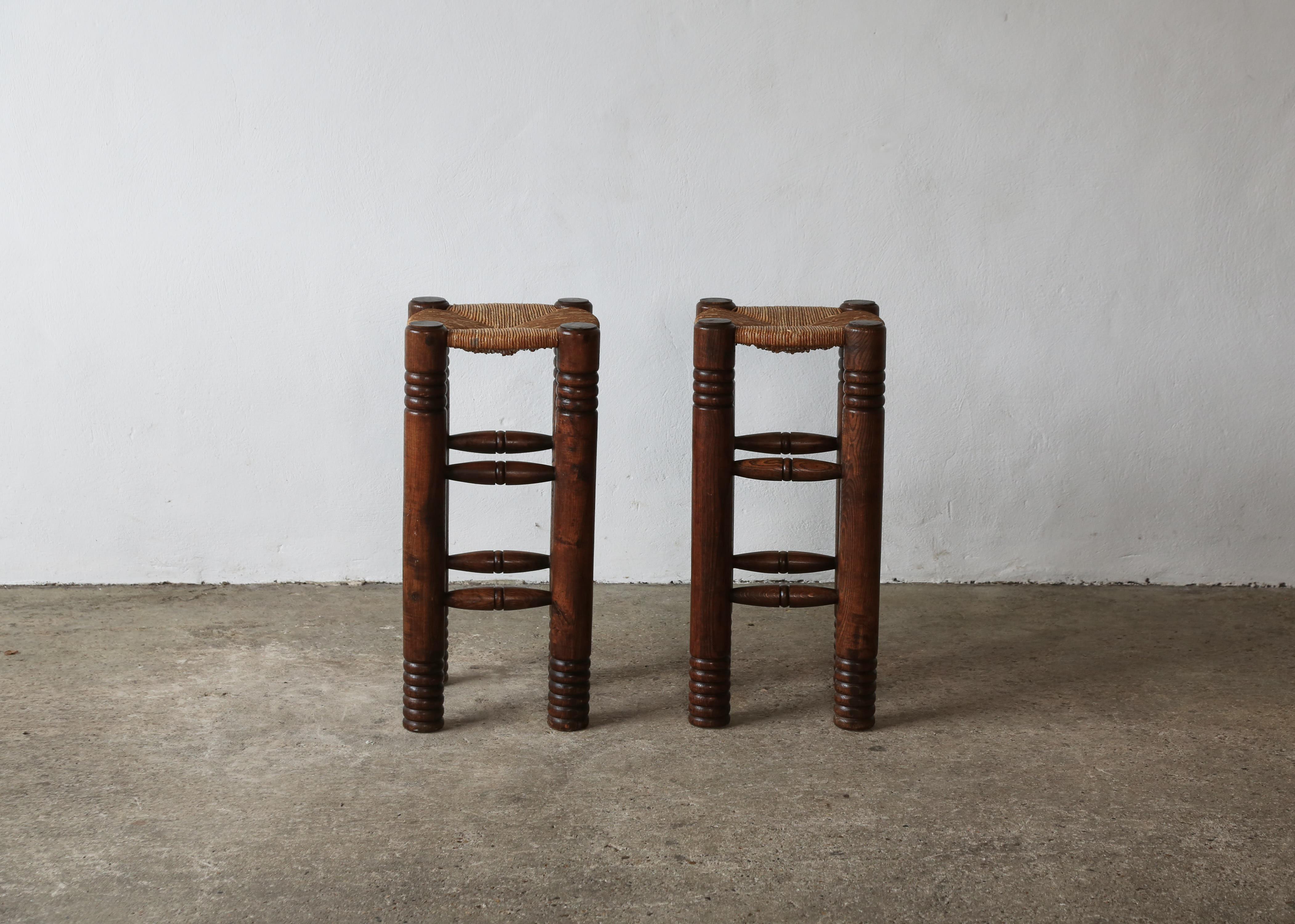 A Pair of Charles Dudouyt Stools, France, 1950s For Sale 5