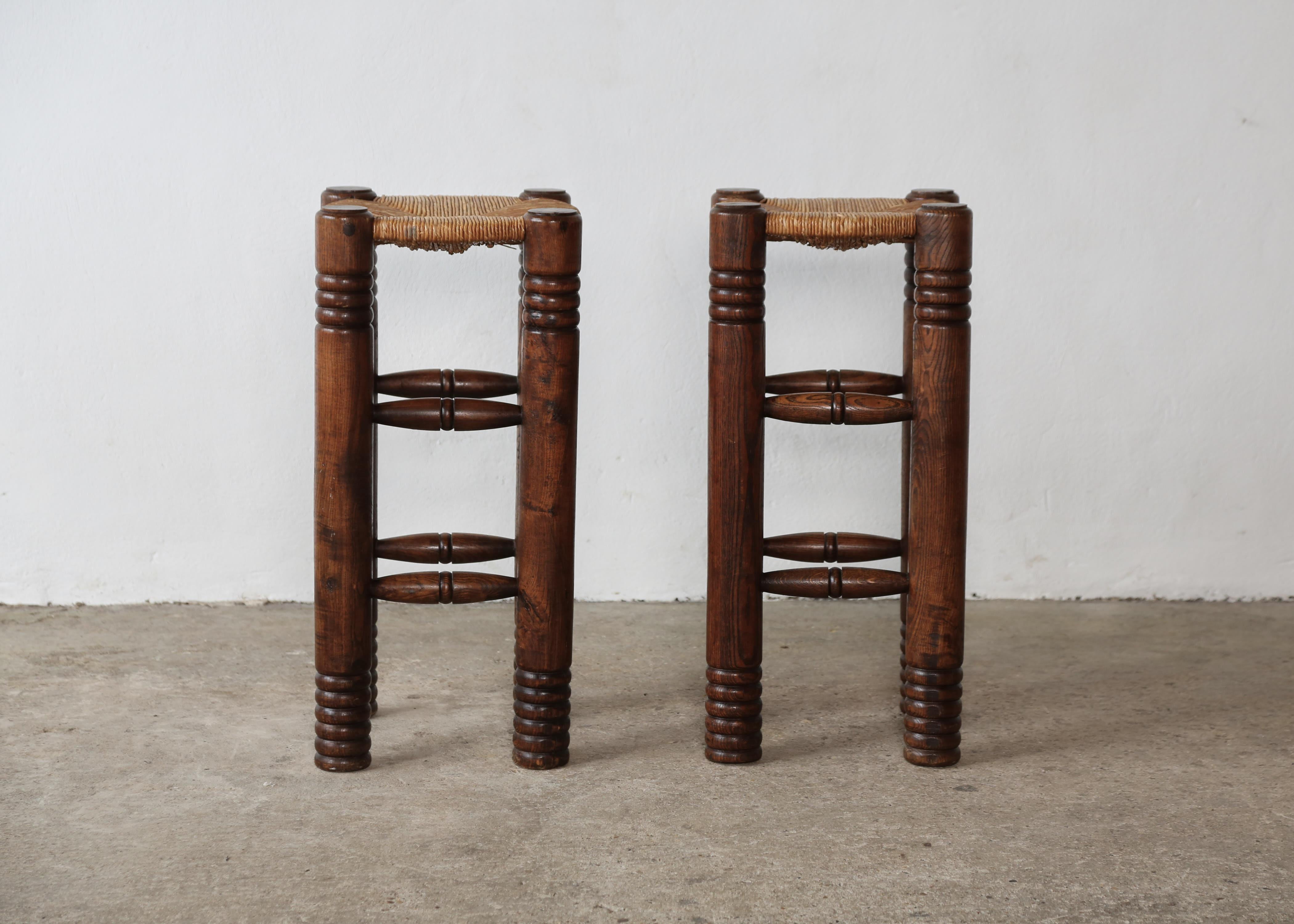A Pair of Charles Dudouyt Stools, France, 1950s For Sale 6