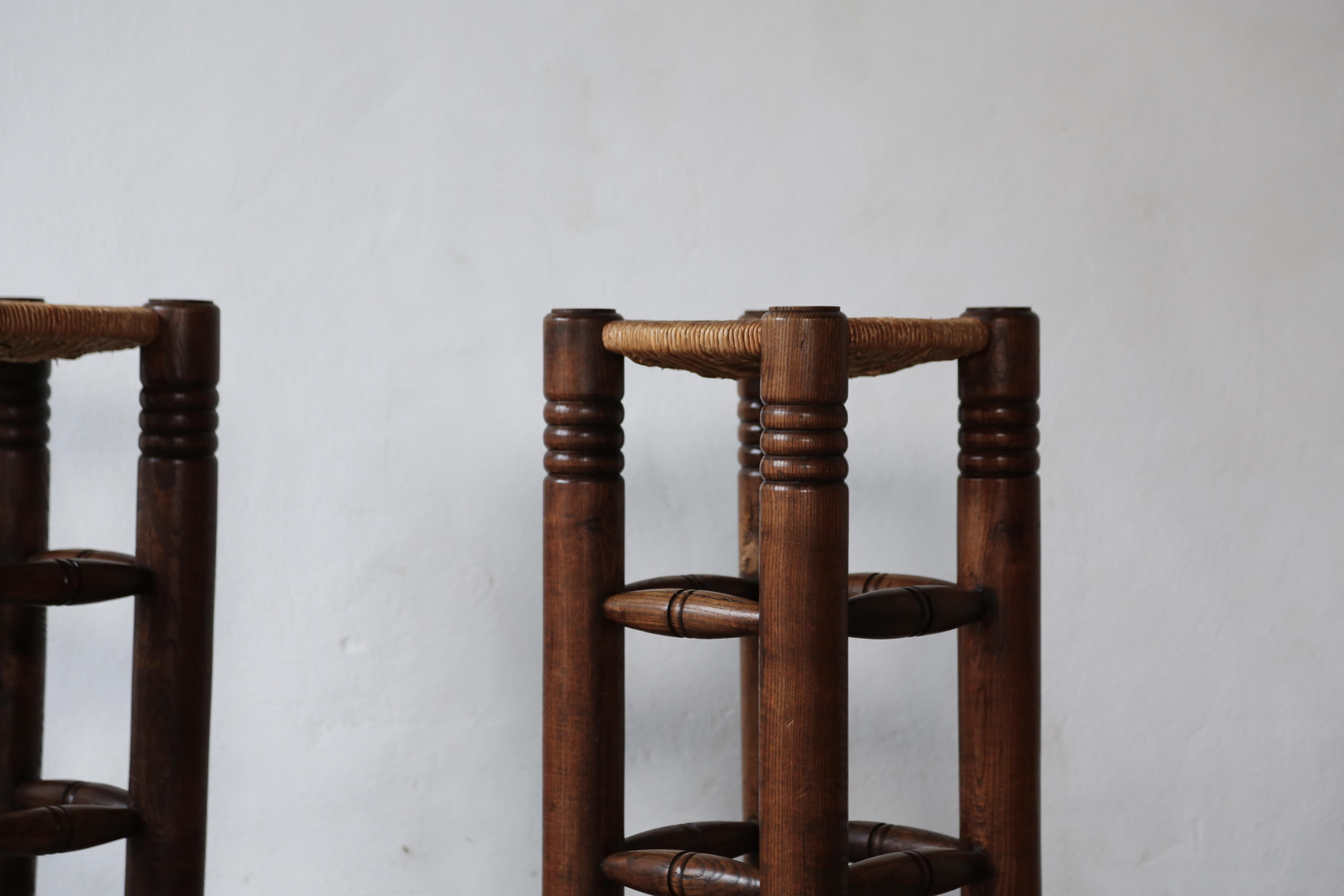 A Pair of Charles Dudouyt Stools, France, 1950s In Good Condition For Sale In London, GB