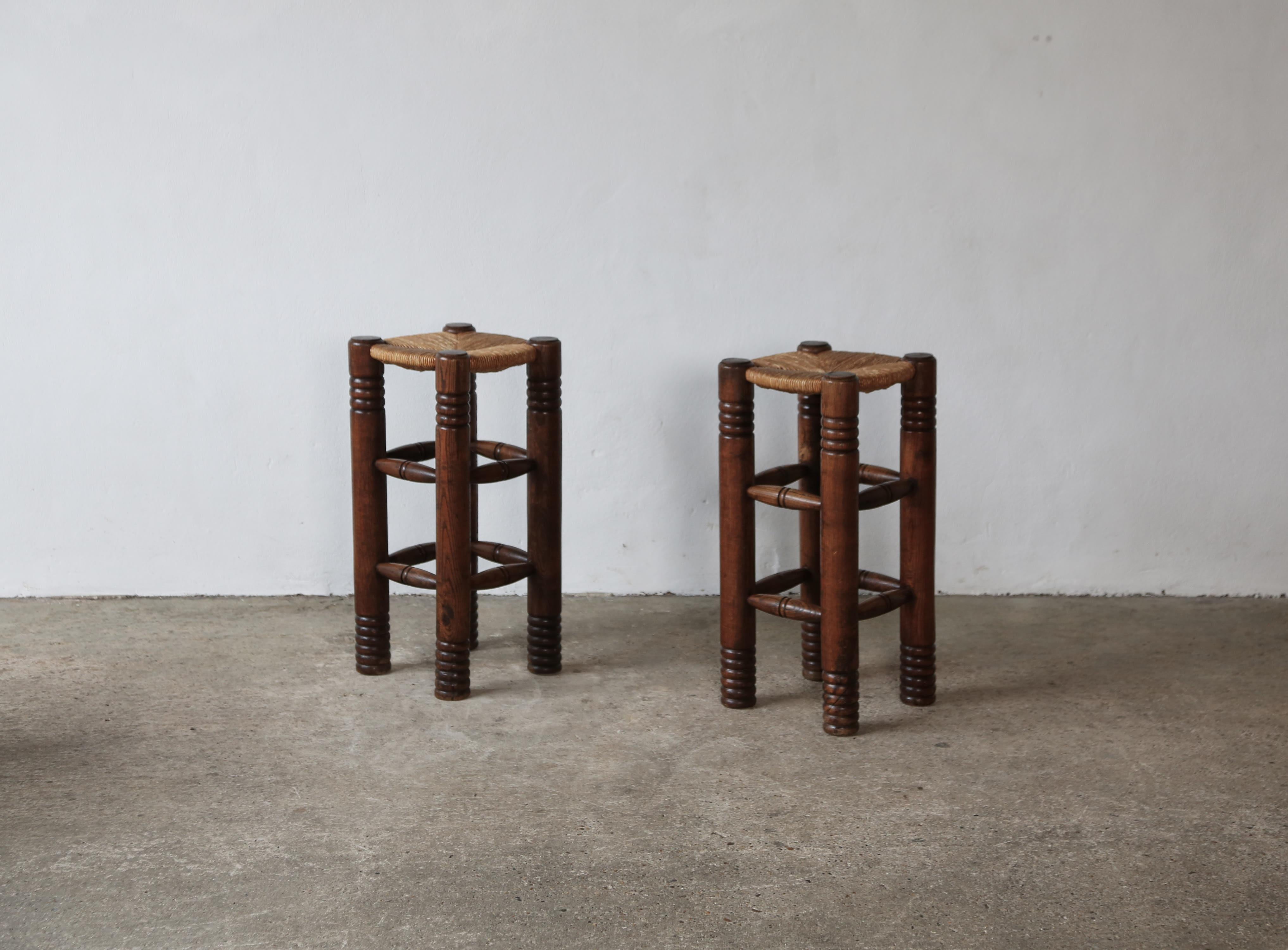 A Pair of Charles Dudouyt Stools, France, 1950s For Sale 1