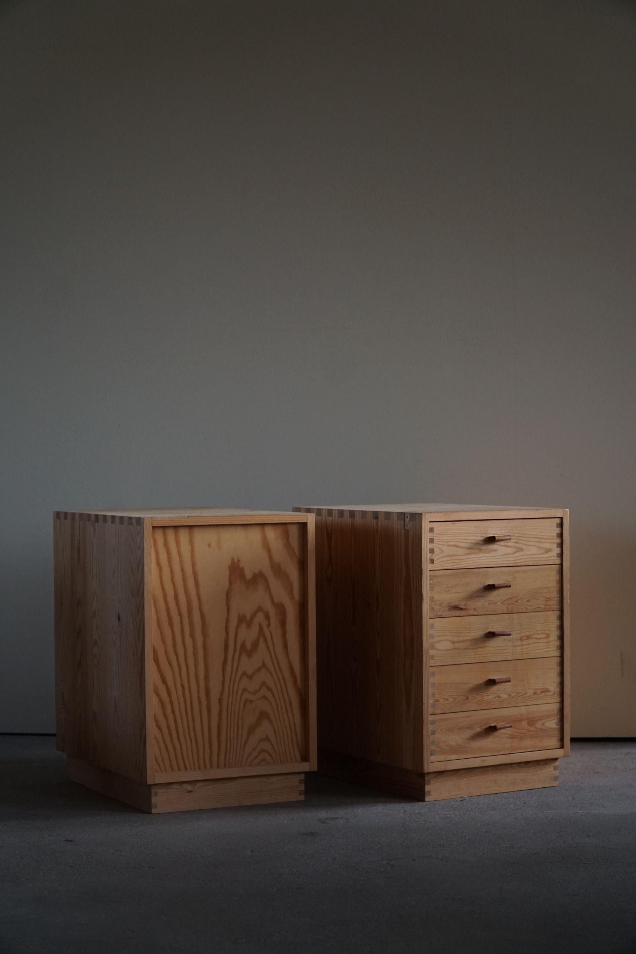 Pair of Chest of Drawers in Pine, Made by Danish Cabinetmaker, 1970s 1