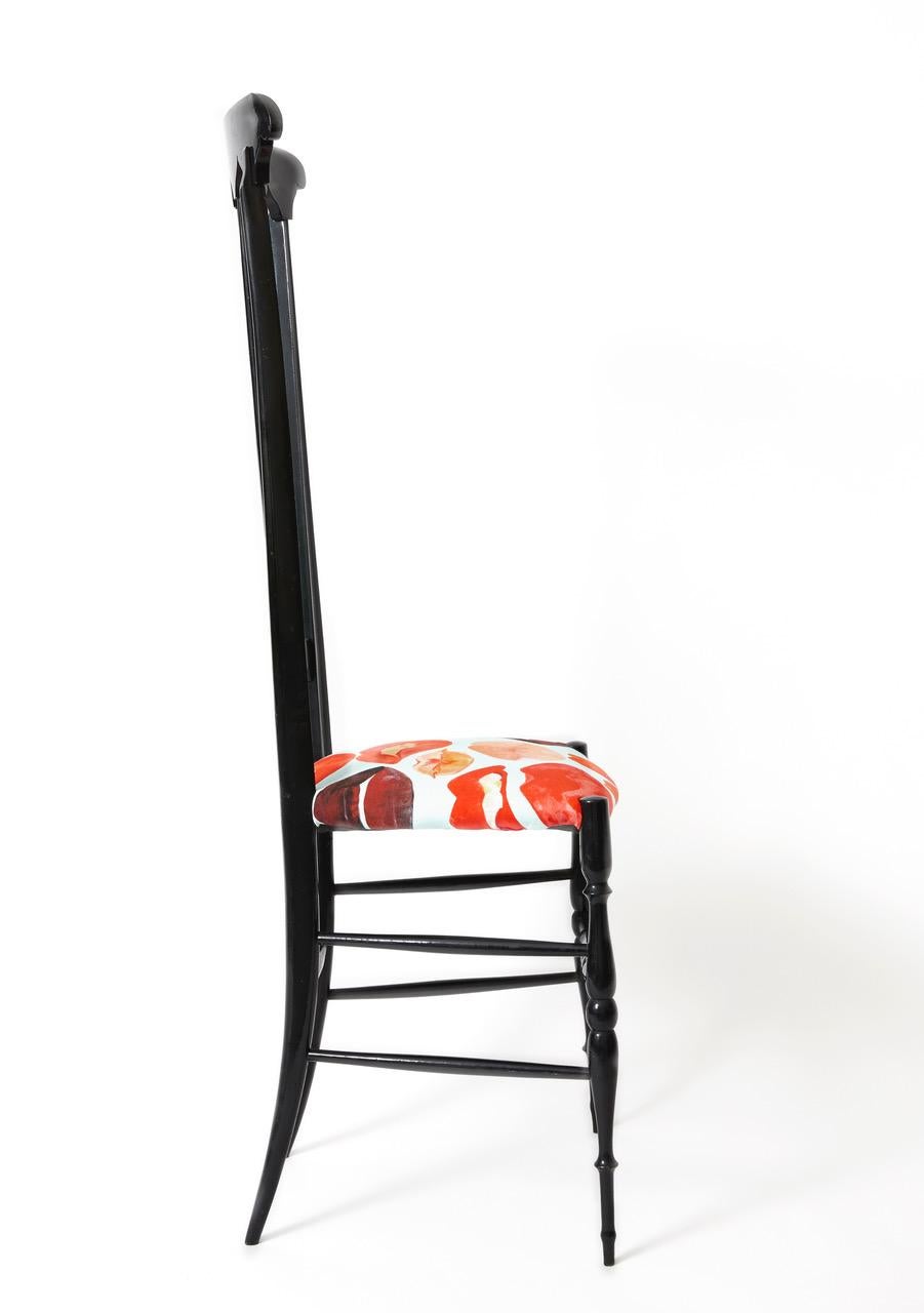 Mid-Century Modern Pair of Chiavari Chairs Model Spada For Sale
