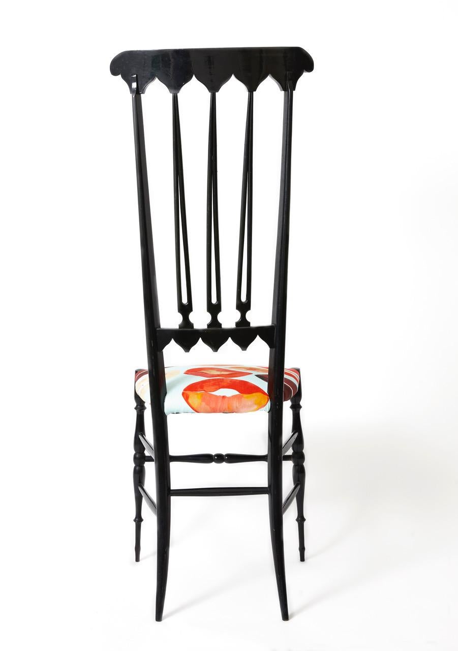 Italian Pair of Chiavari Chairs Model Spada For Sale