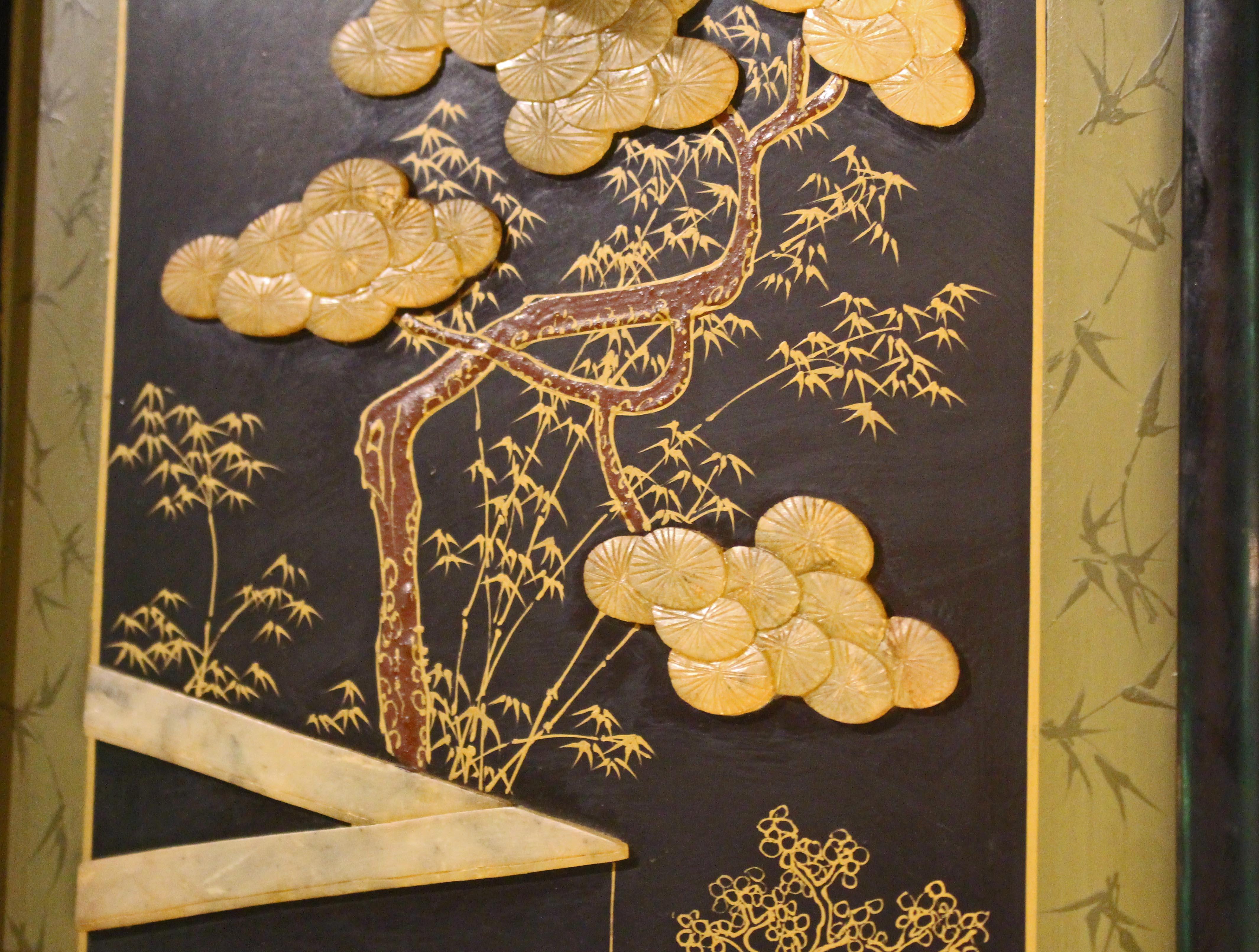 Soapstone A Pair of Chinese Carved Stone Panels