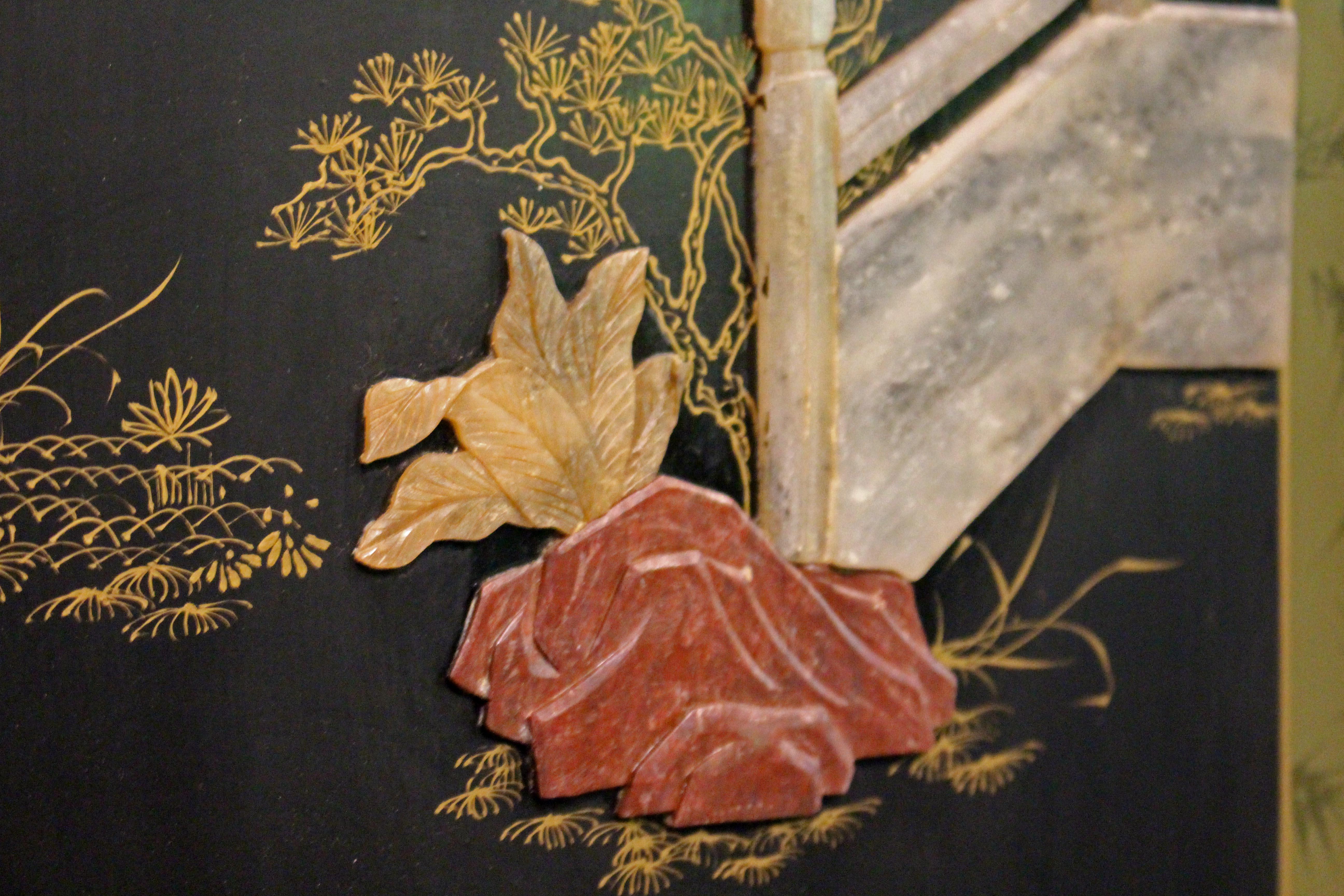 A Pair of Chinese Carved Stone Panels 1