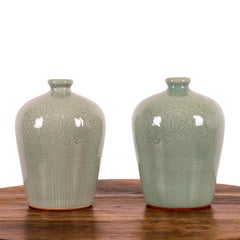 A Pair of Chinese Celadon Vases