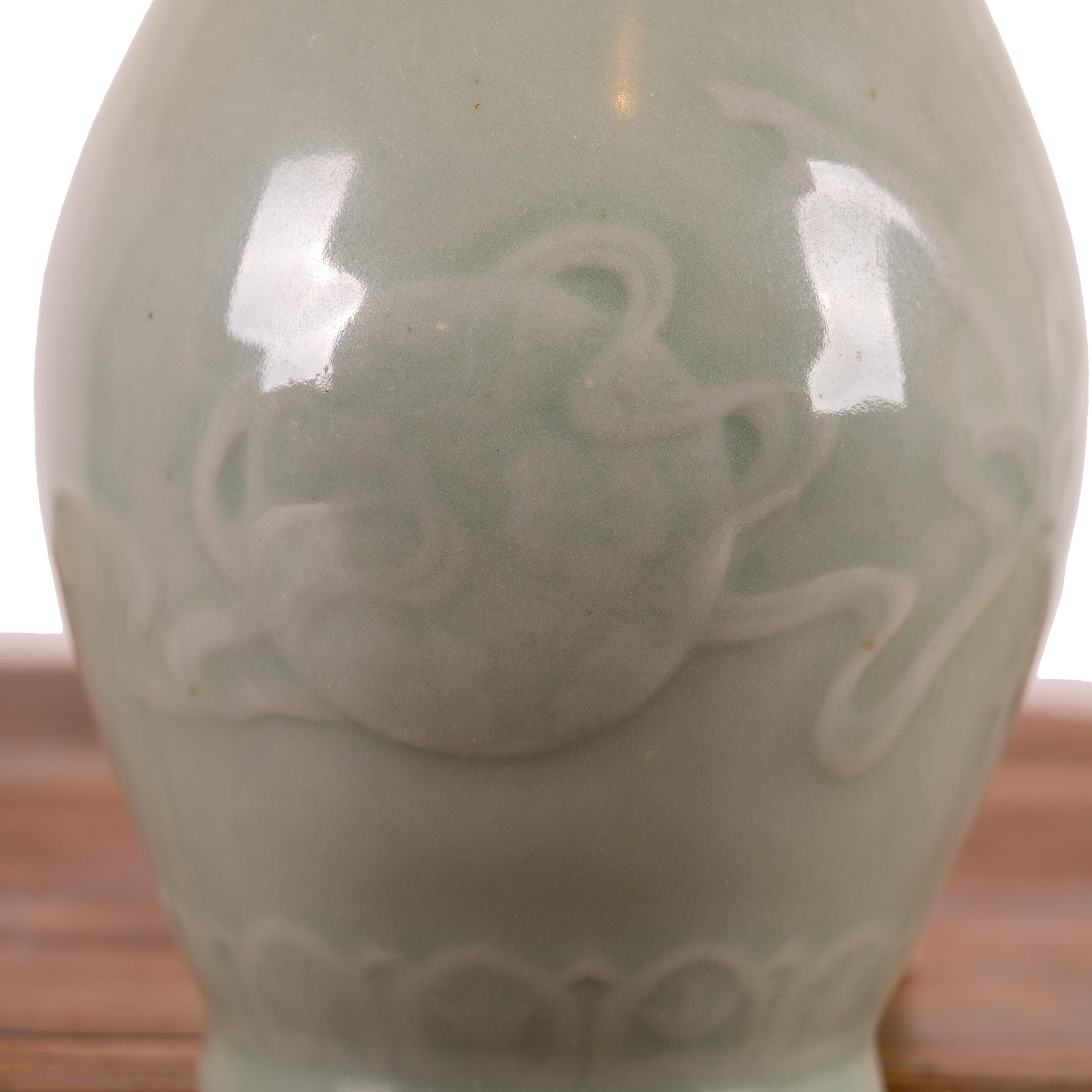 A Pair of Chinese Celadon Vases For Sale 3