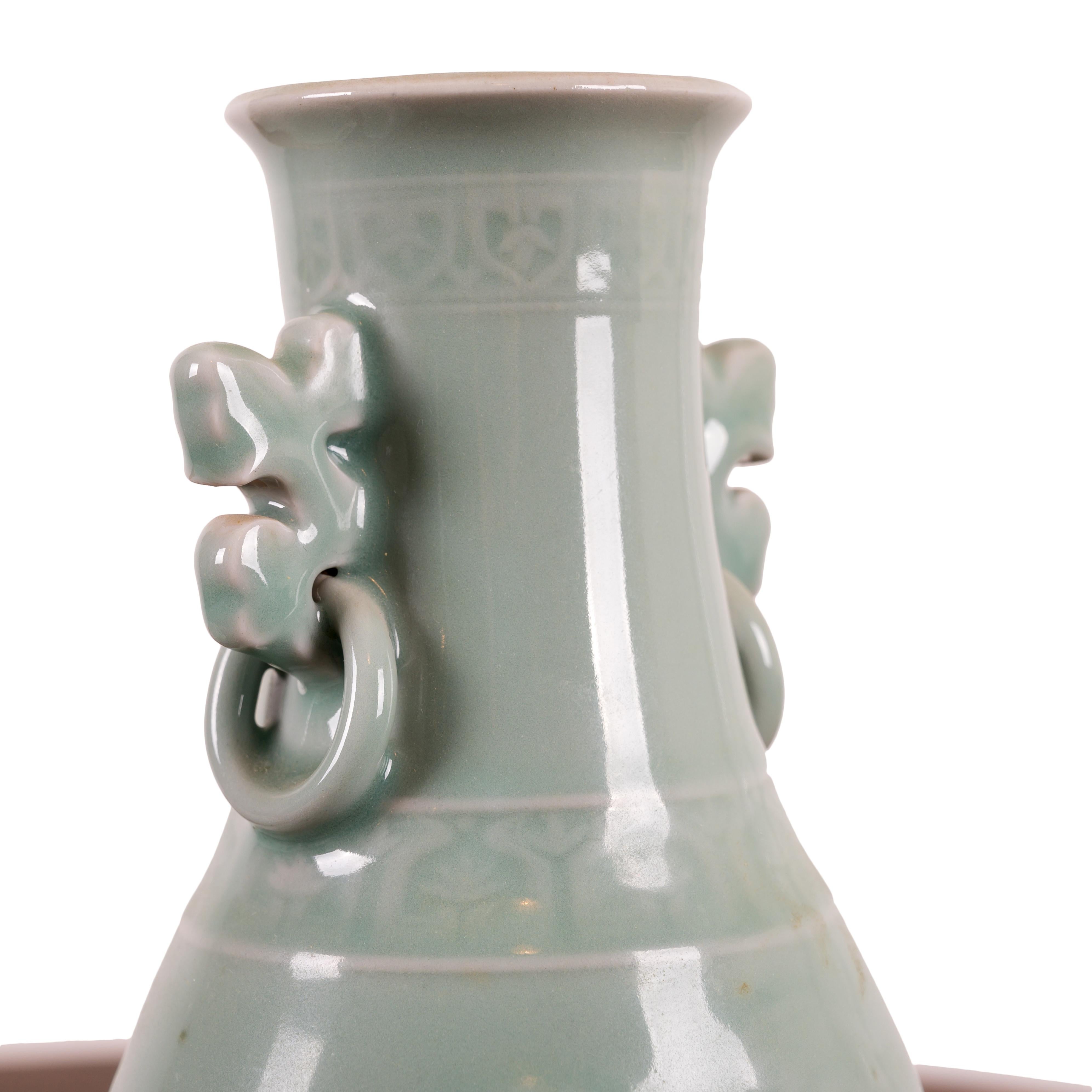 A Pair of Chinese Celadon Vases For Sale 4