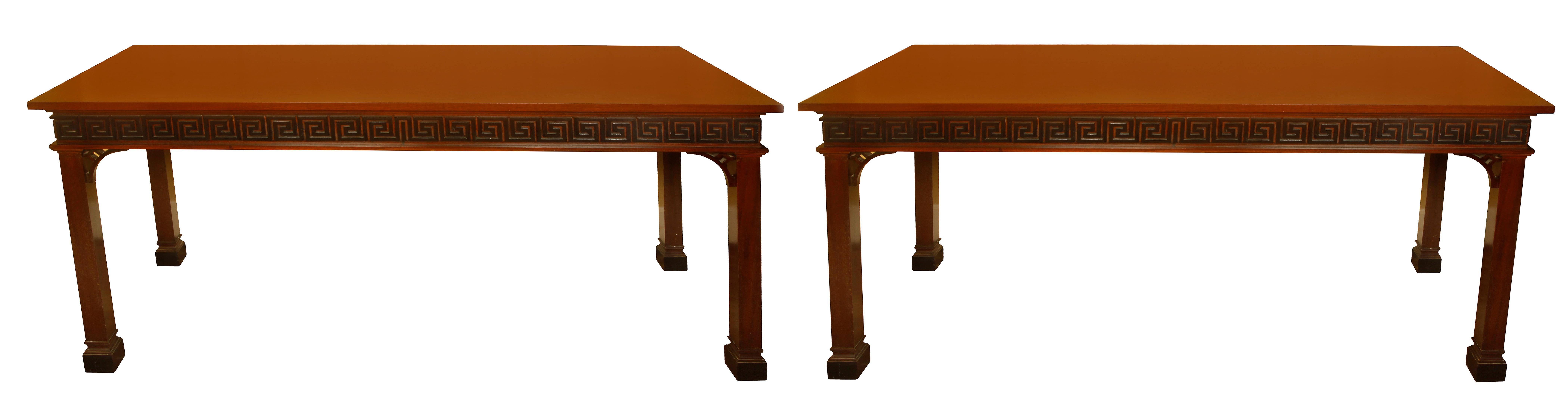 20th Century Chinese Chippendale English Mahogany Console