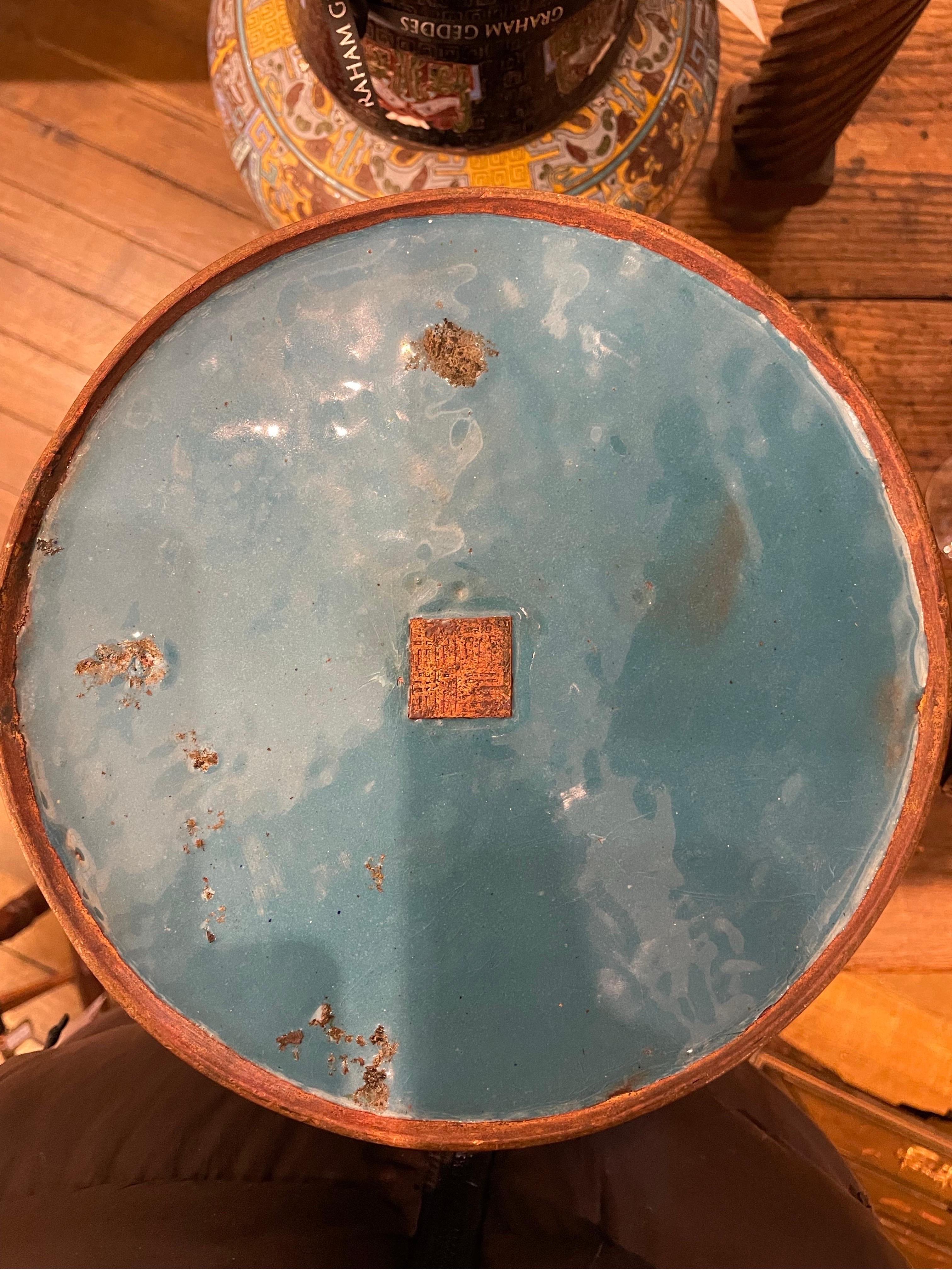 A Pair of Chinese Cloisonne Baluster Vases, Late 19th Century In Good Condition For Sale In ARMADALE, VIC