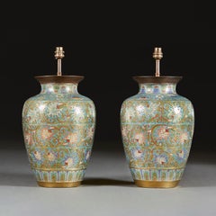 Pair of Chinese Cloisonné Lamps