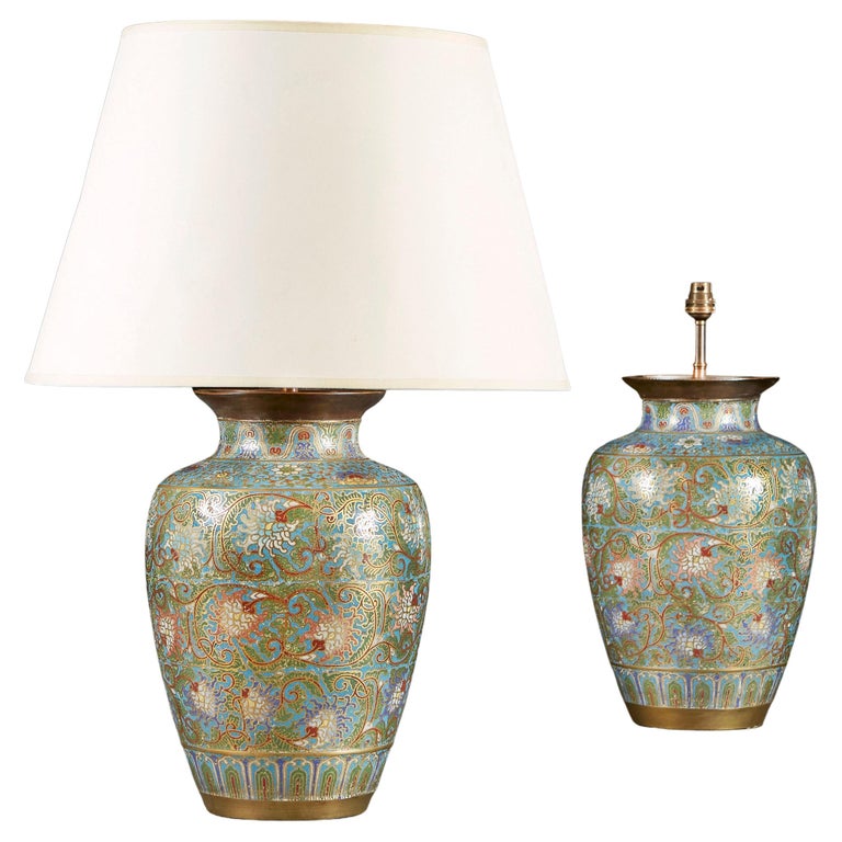 Pair of Chinese Cloisonné Lamps at 1stDibs