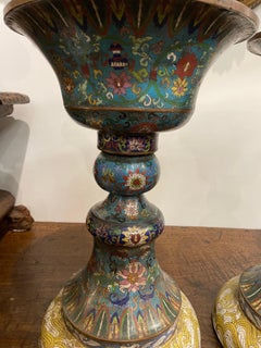 A Pair of Chinese Cloisonne Vases, Late 19th Century