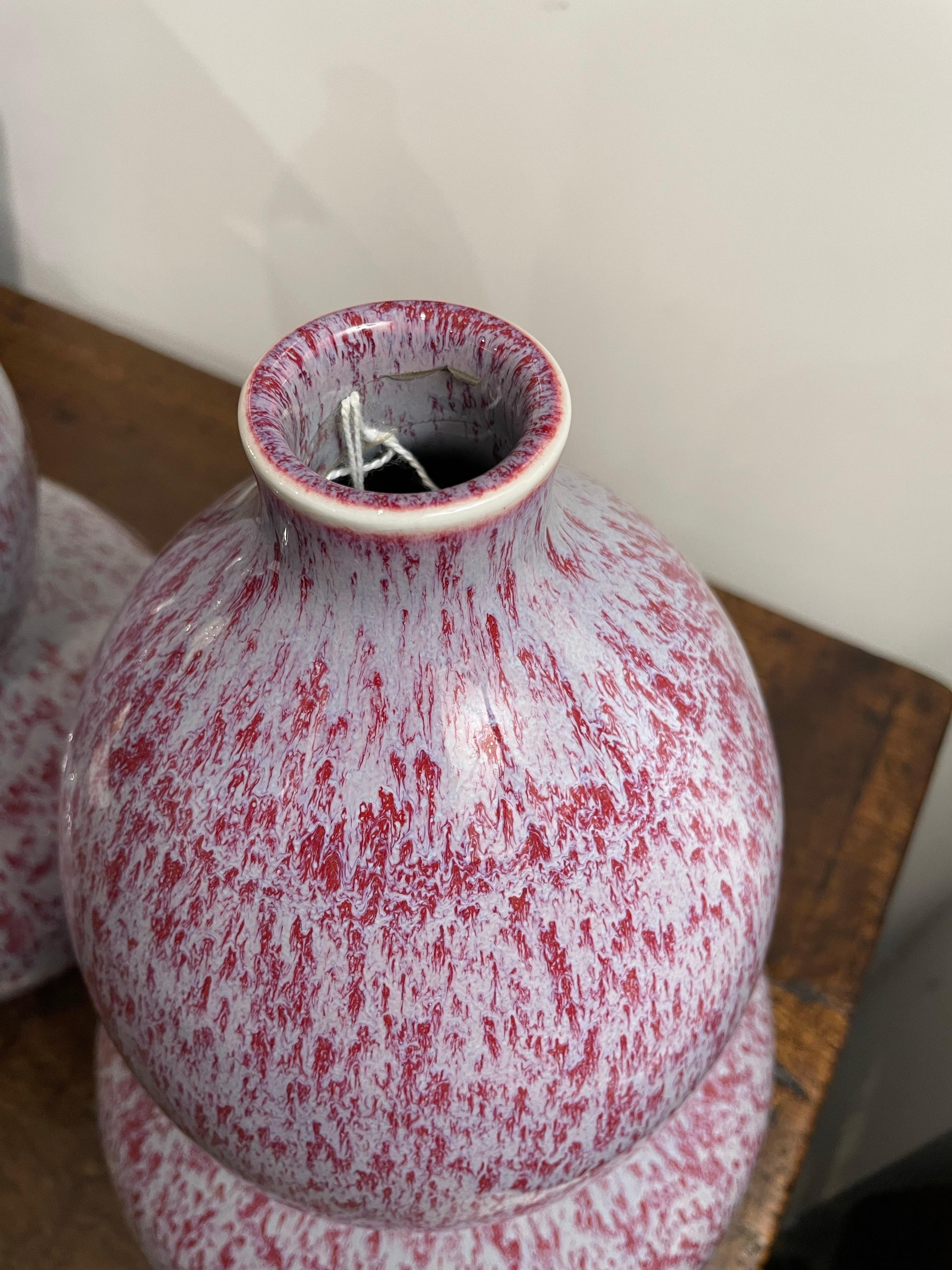 Chinois Paire de vases chinois à double bougie, fin du 20e siècle en vente