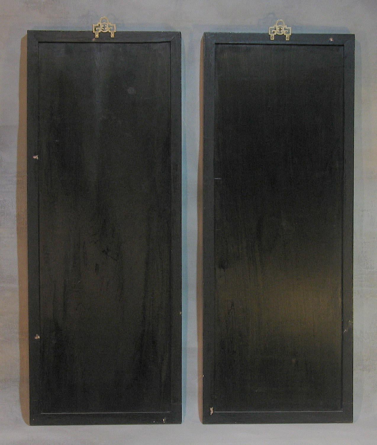 Pair of Chinese Export Decorative Wall Panels 3