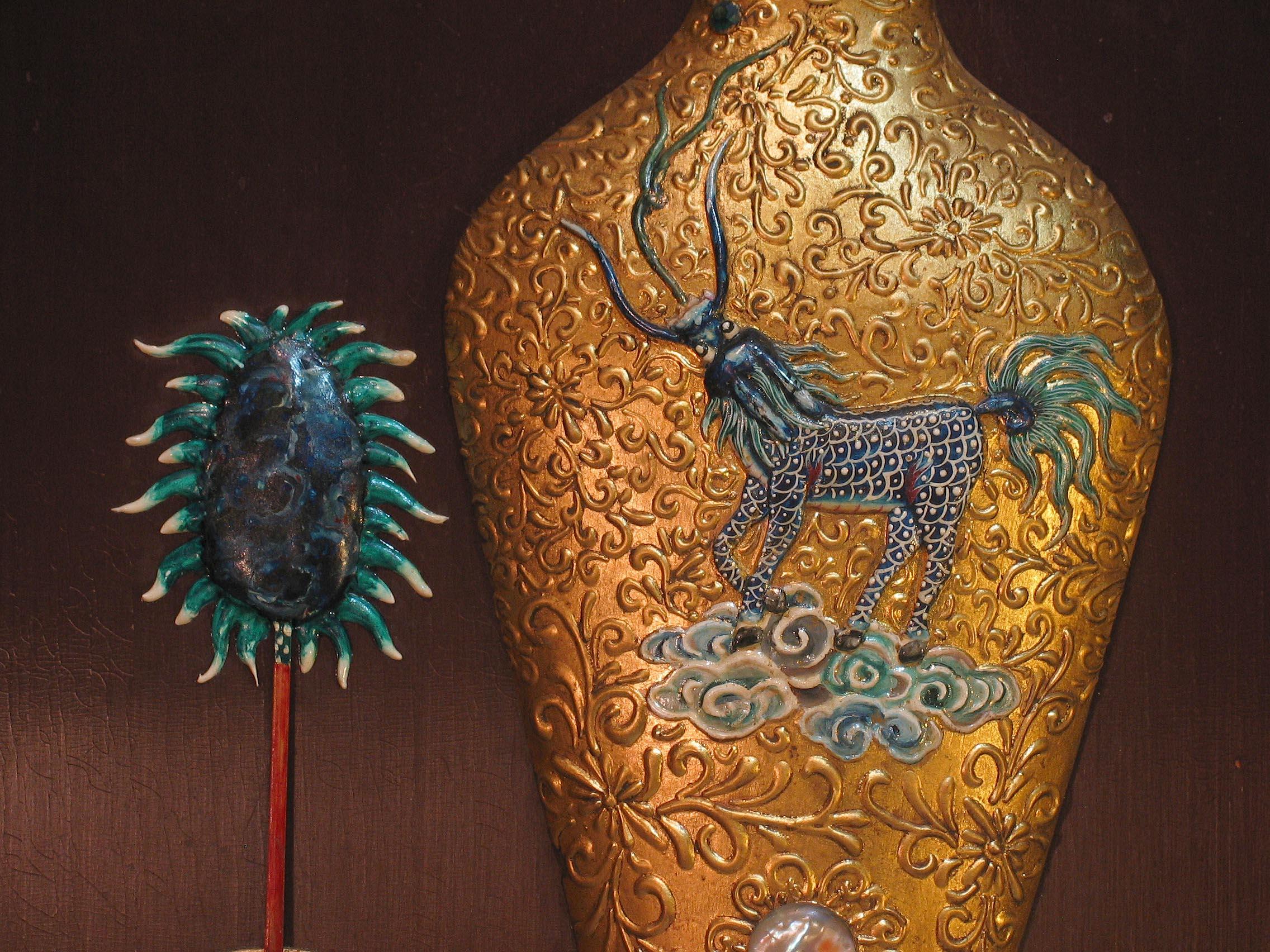 20th Century Pair of Chinese Export Decorative Wall Panels